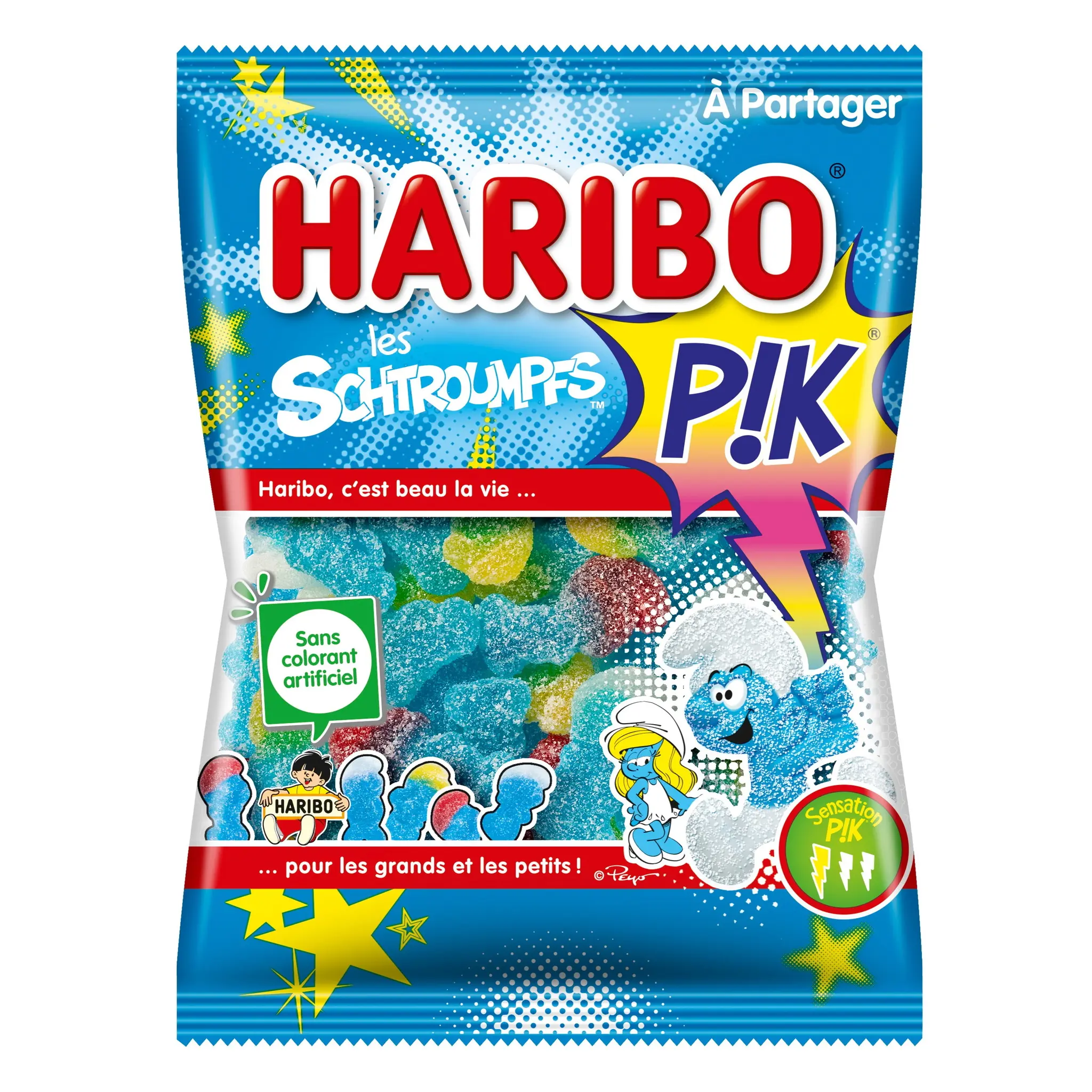HARIBO Schtroumpfs PIK Bonbons acidulés