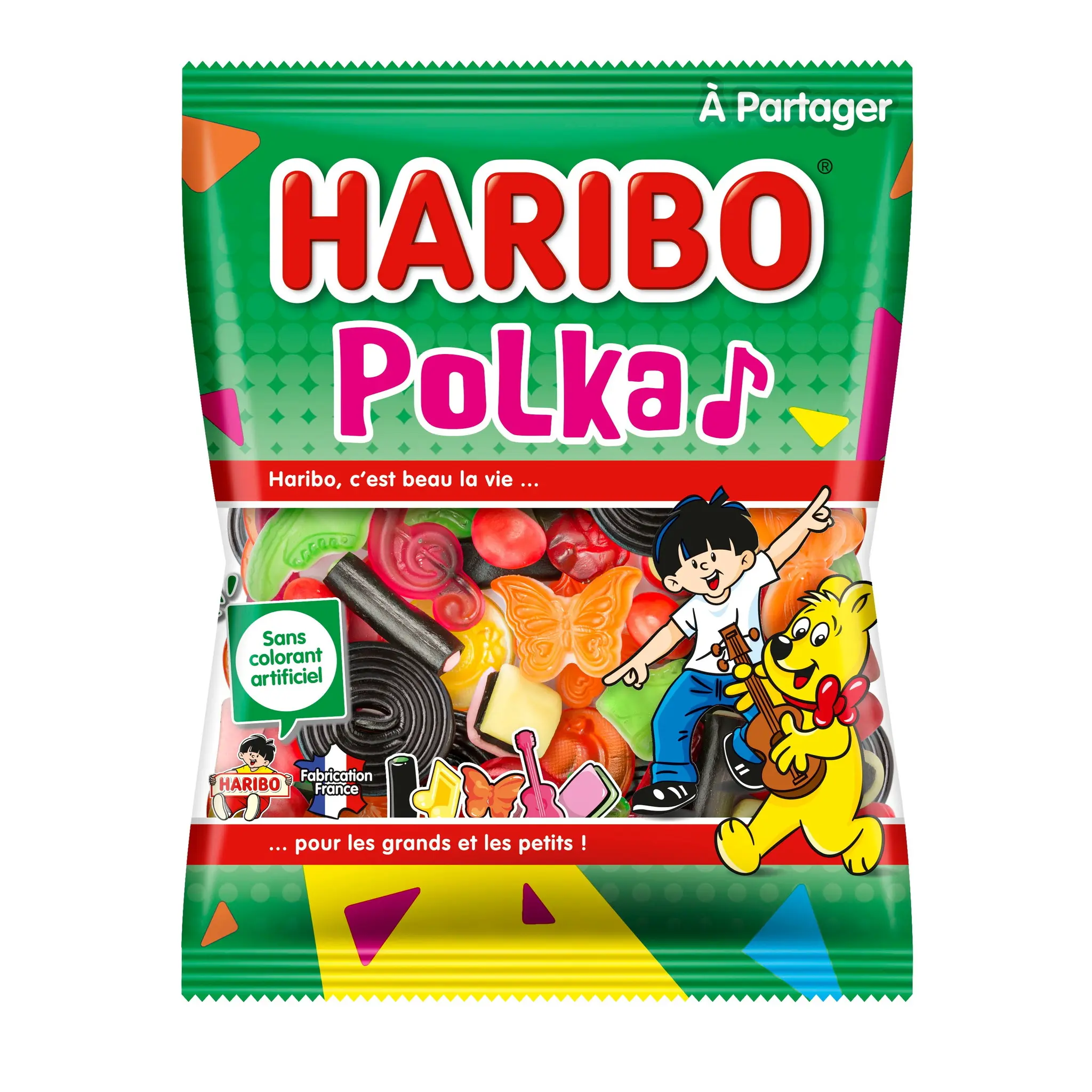 HARIBO Polka Assortiment de bonbons gélifiés à partager