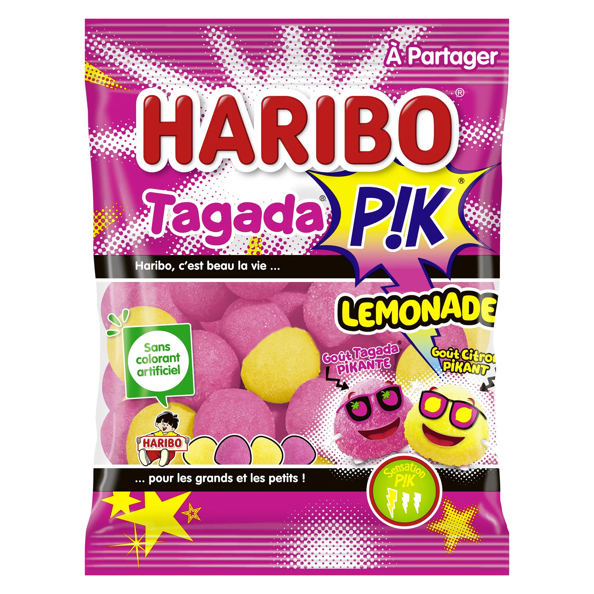 HARIBO Pik bonbons gélifiés Tagada Lemonade