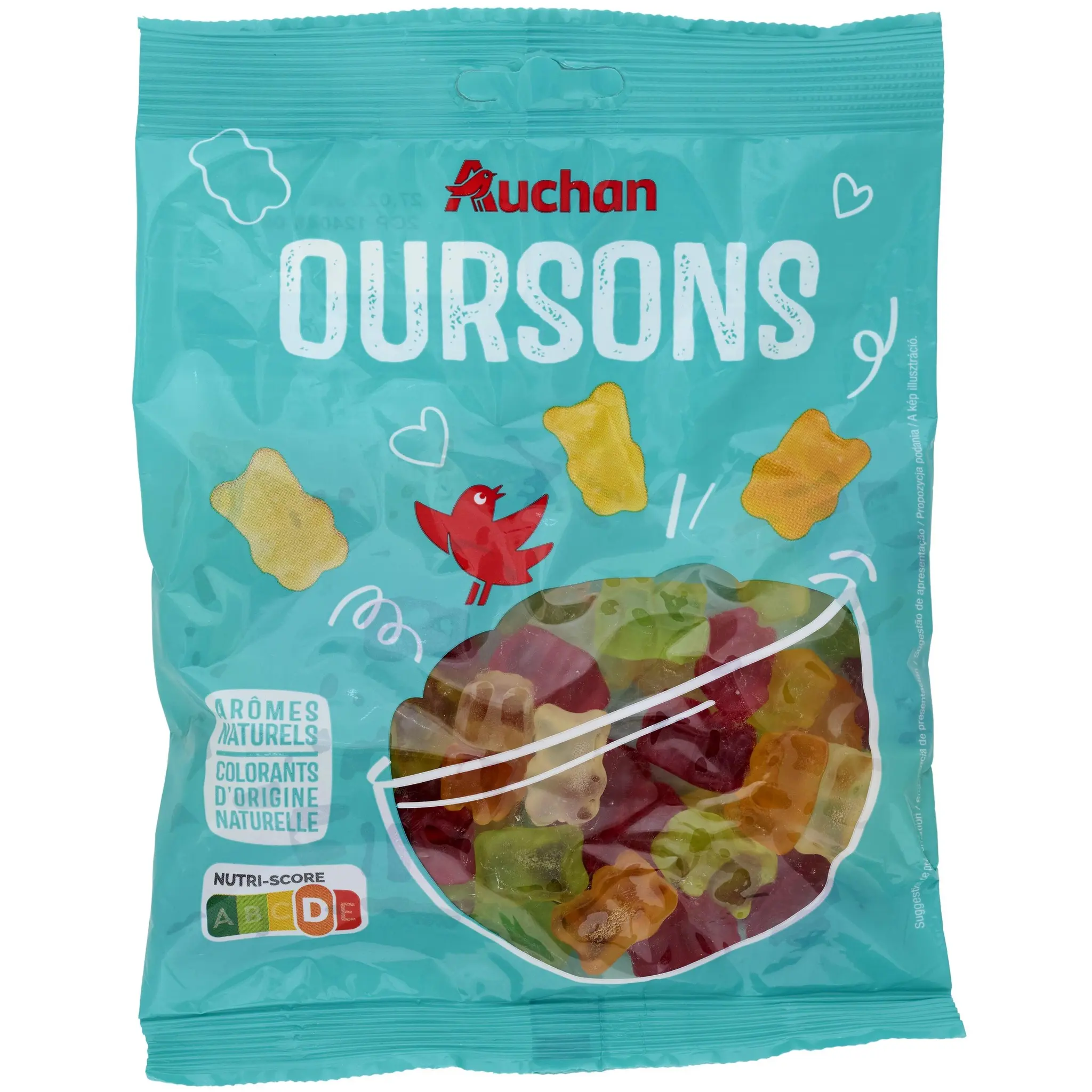 AUCHAN Bonbons oursons gélifiés