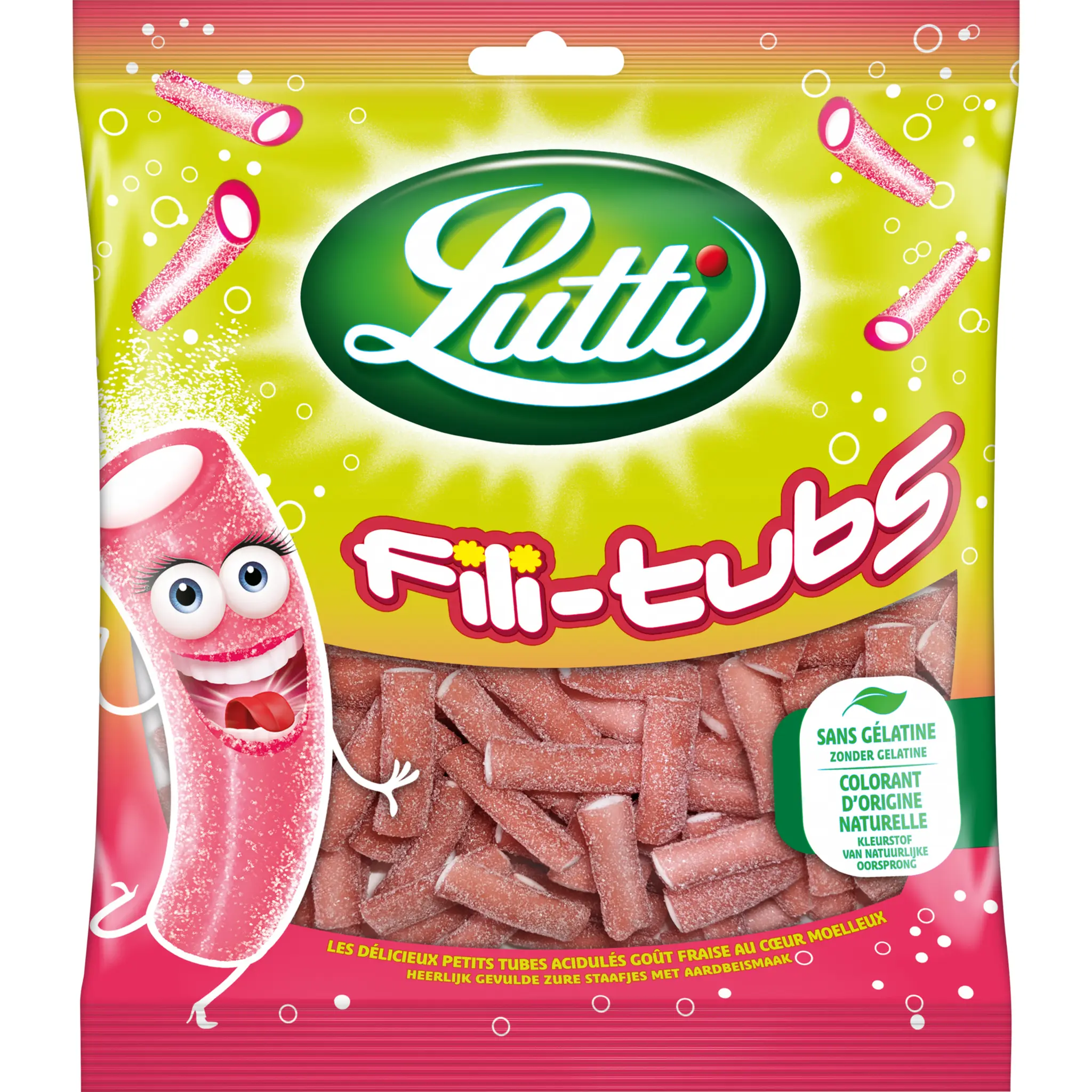 LUTTI Bonbons fili-tubs gélifié fraise