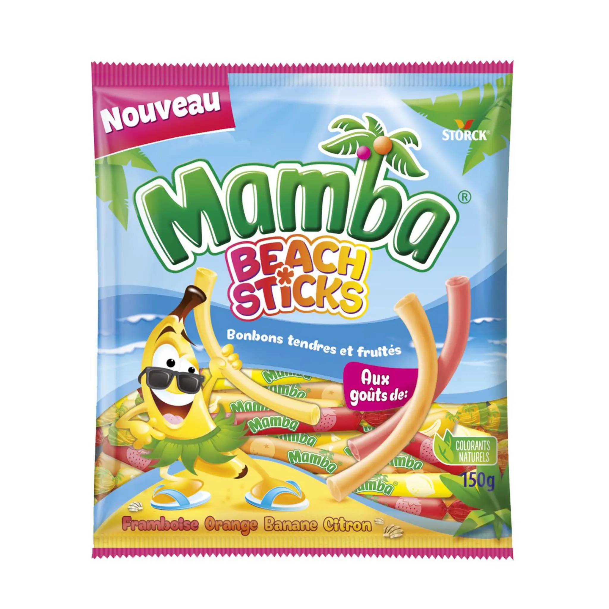 MAMBA Beach Sticks Bonbons tendres et fruités