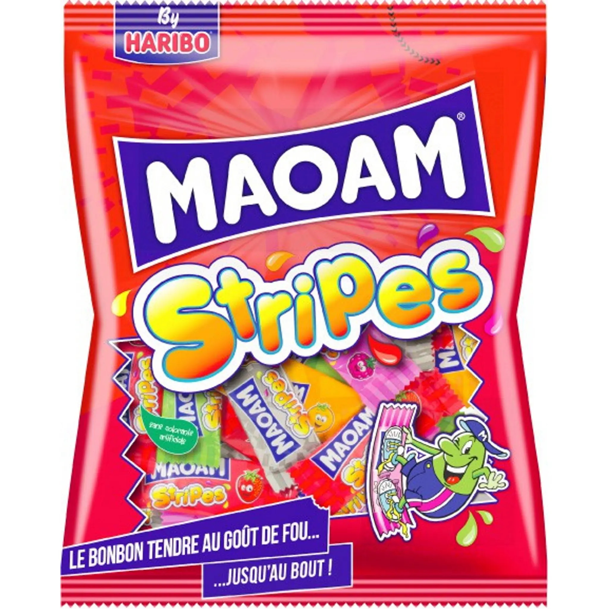 MAOMAM Stripes bonbons fruités en sachets individuels