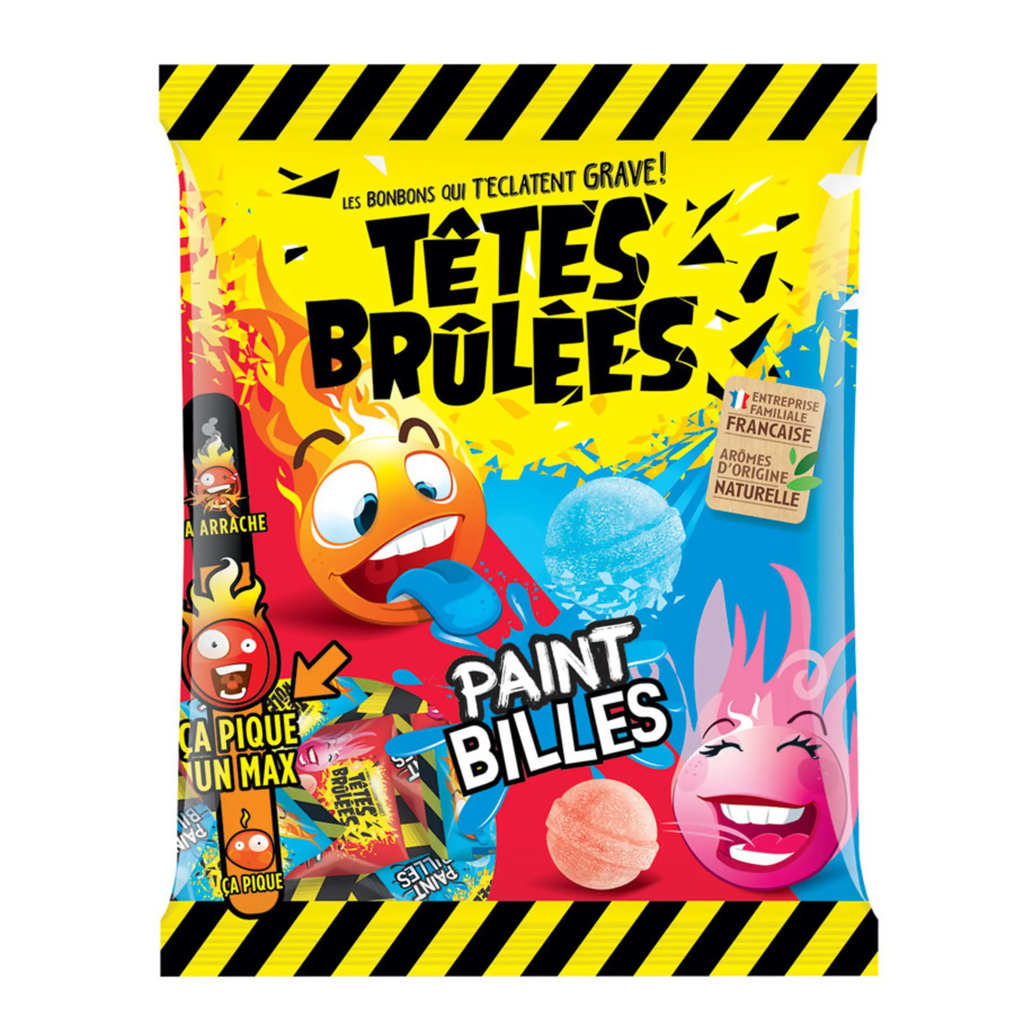 TÊTES BRÛLÉES Bonbons billes piquants Paint Billes