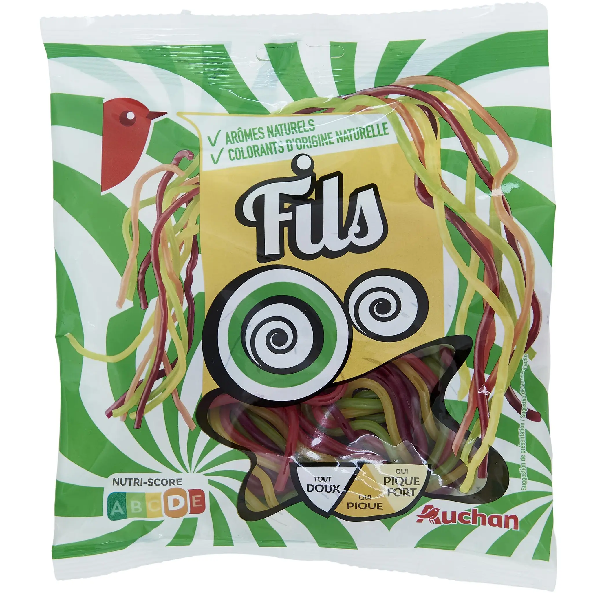 AUCHAN Rasta fils bonbons goût fruit