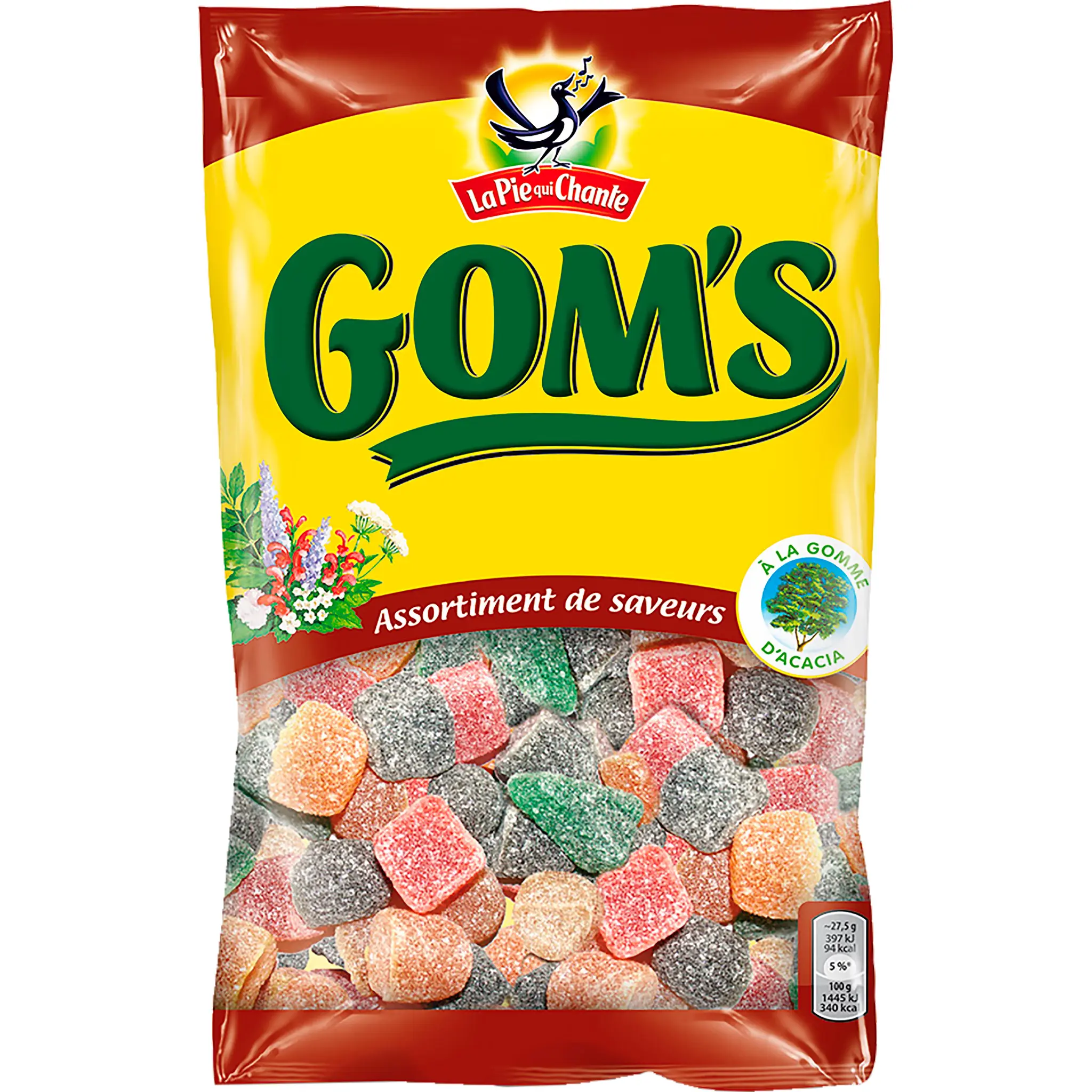 LA PIE QUI CHANTE Confiseries gom's gélifiées aromatisées