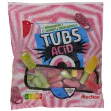 AUCHAN Bonbons gélifiés tubs acid