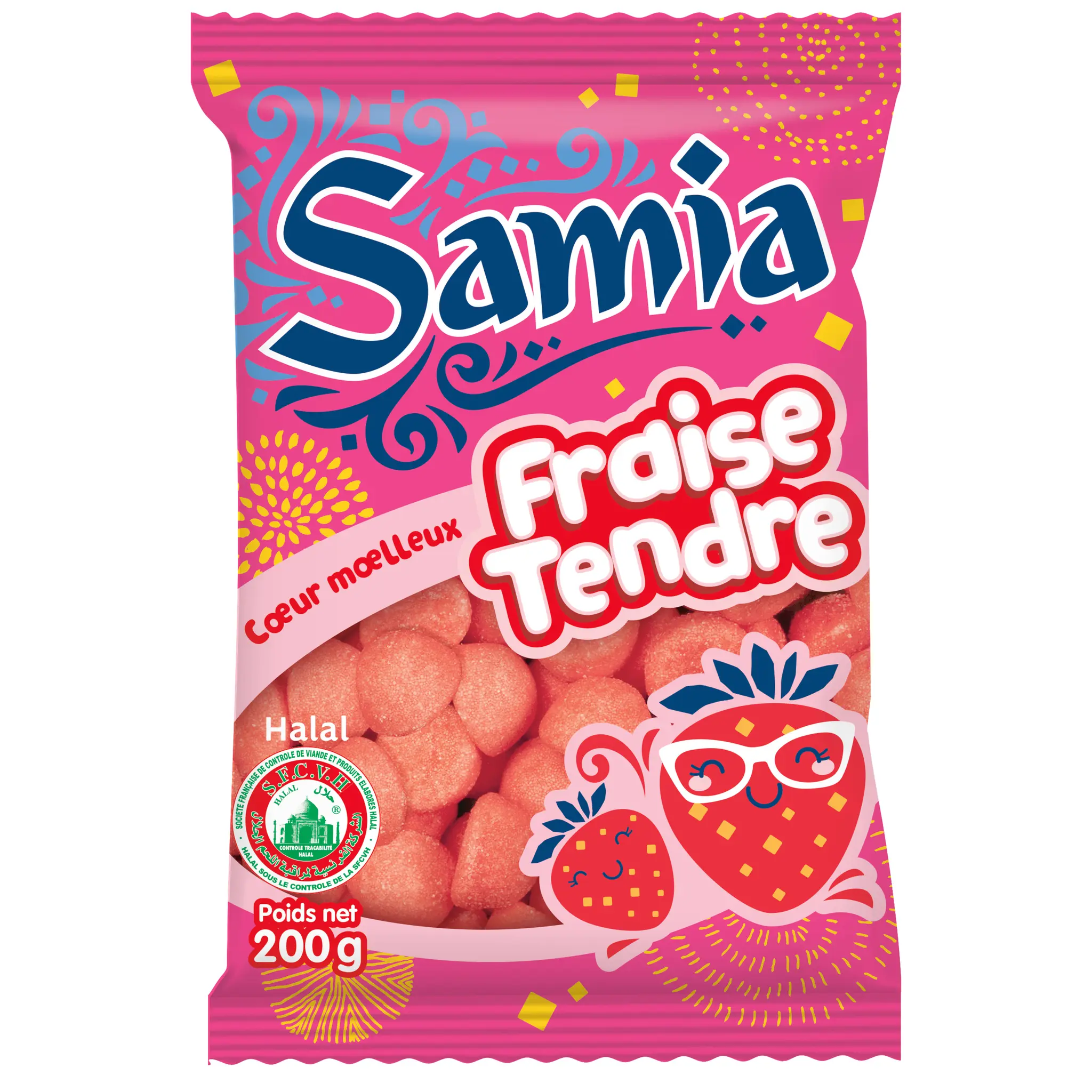 SAMIA Fraise tendre Bonbons gélifiés halal