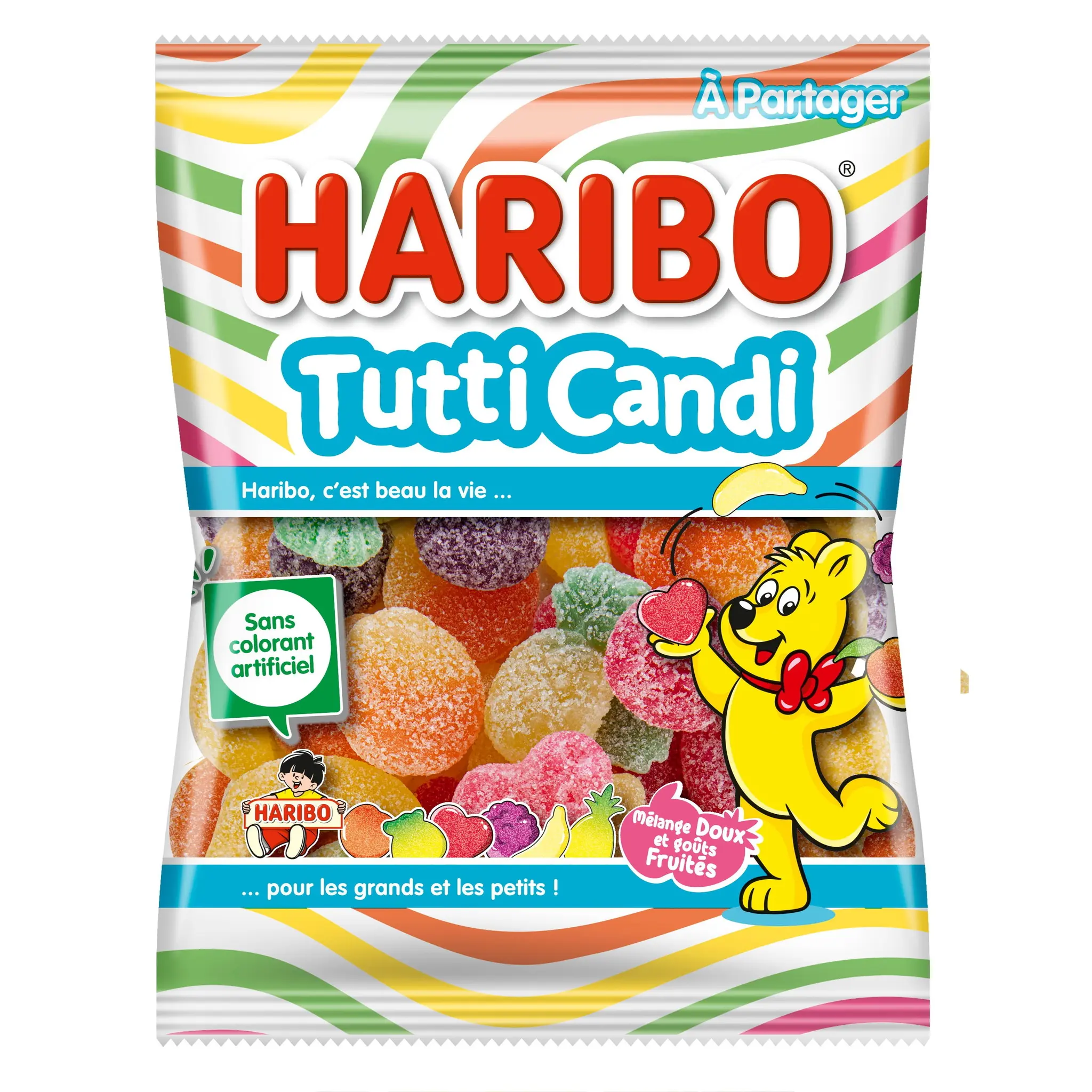 HARIBO Tutti Candi Assortiment de bonbons gélifiés à partager