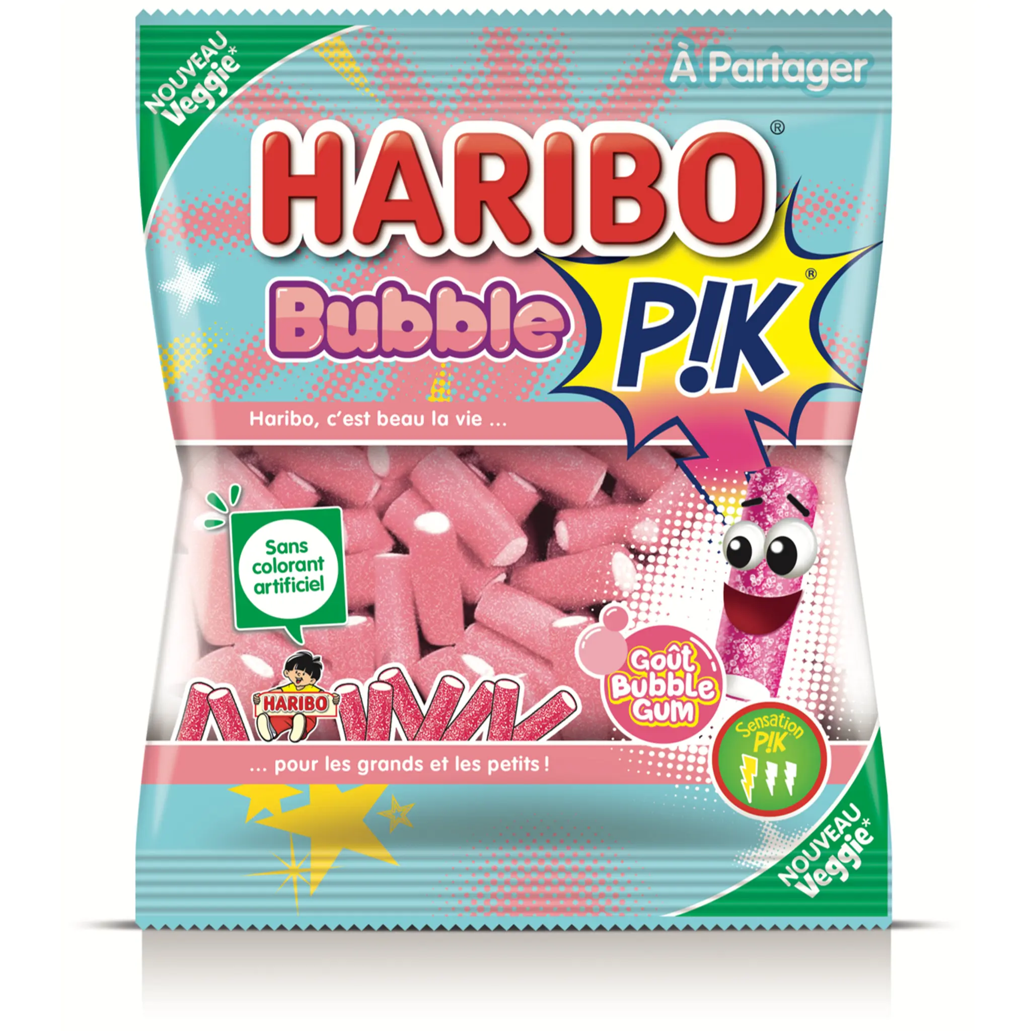HARIBO Bubble pik bonbons piquants gout bubble gum