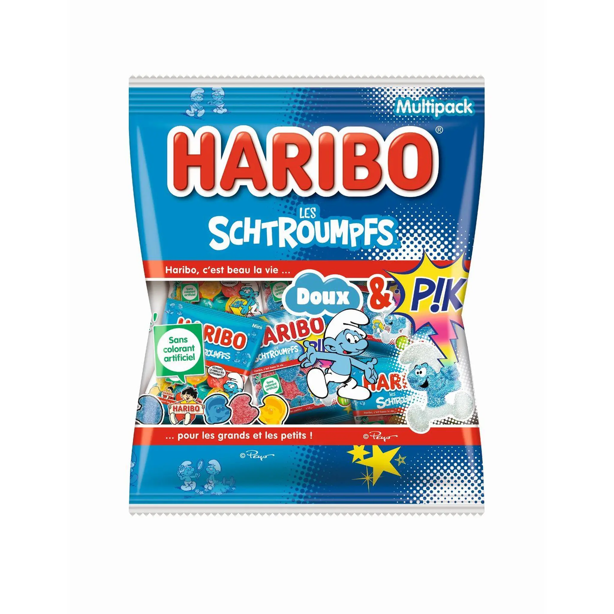 HARIBO Assortiment de bonbons Schtroumpfs piquants