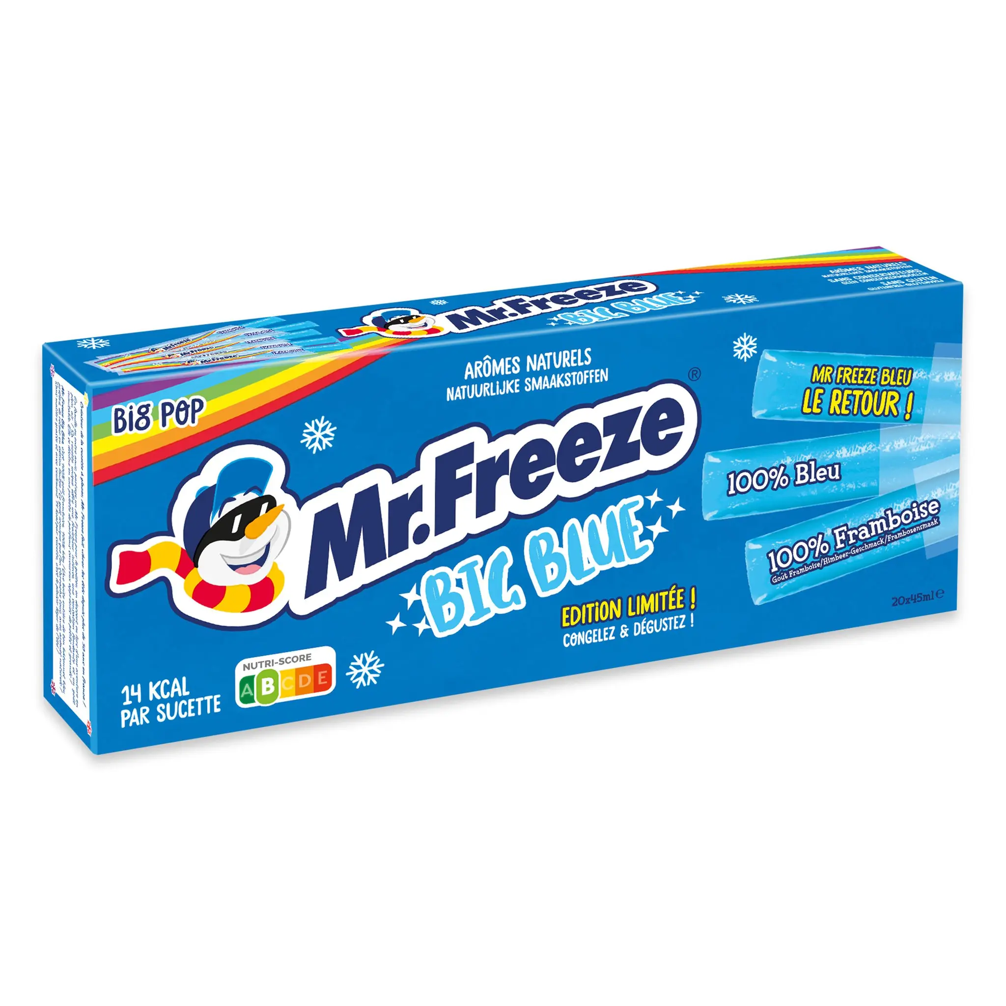 MR.FREEZE Mini glaces à l'eau framboise bleu