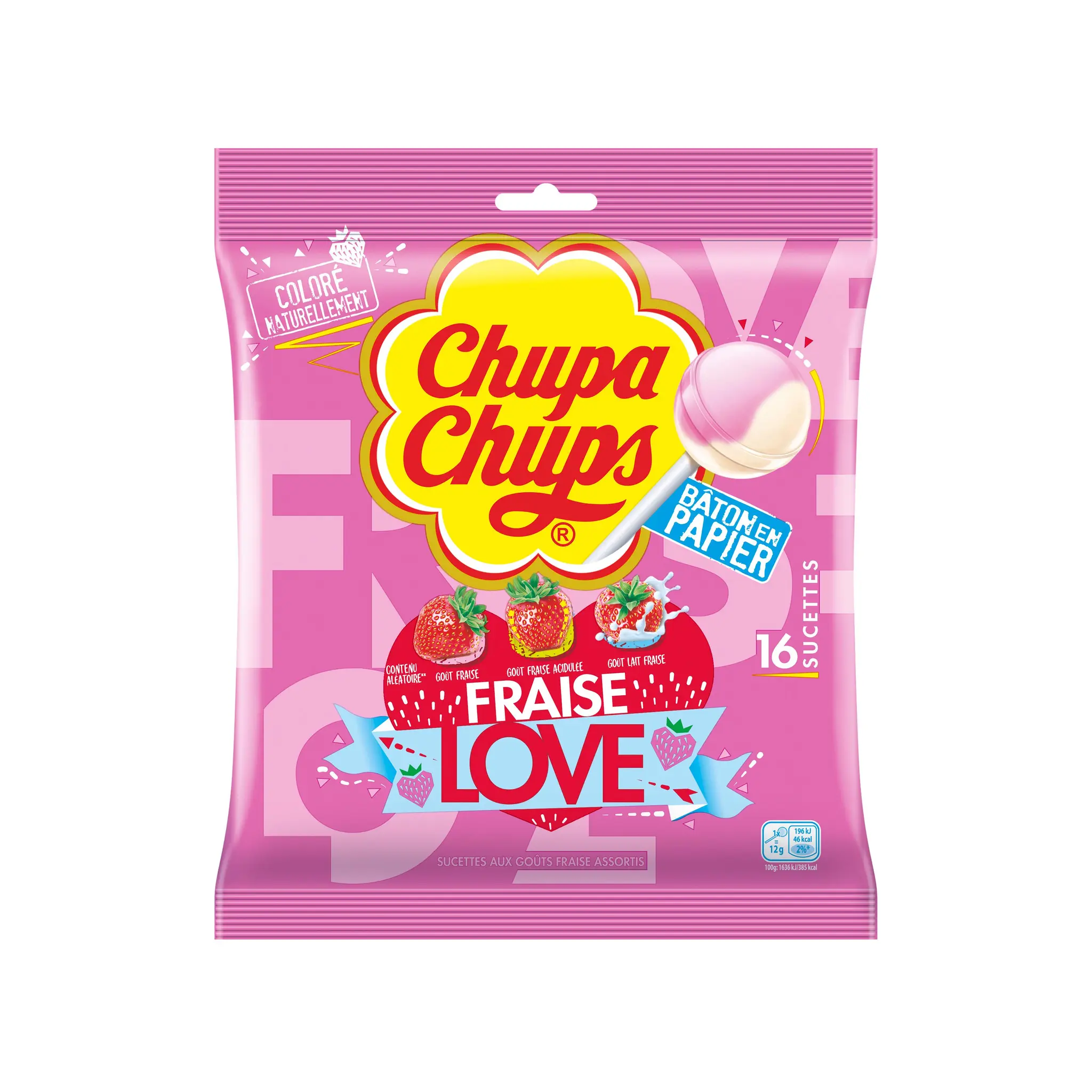 CHUPA CHUPS Sucettes fraise love
