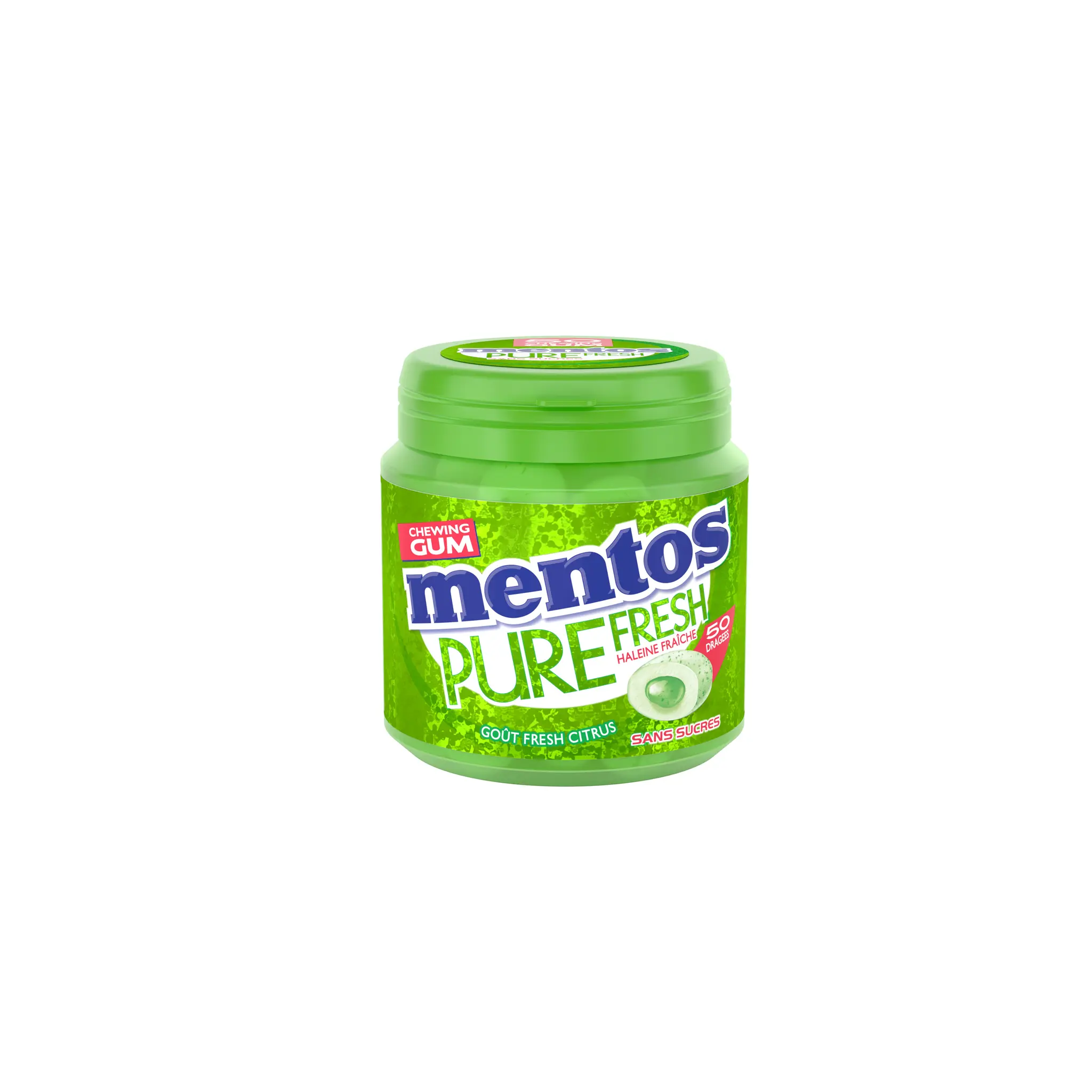 MENTOS Pure fresh Box chewing-gums sans sucres fresh citrus