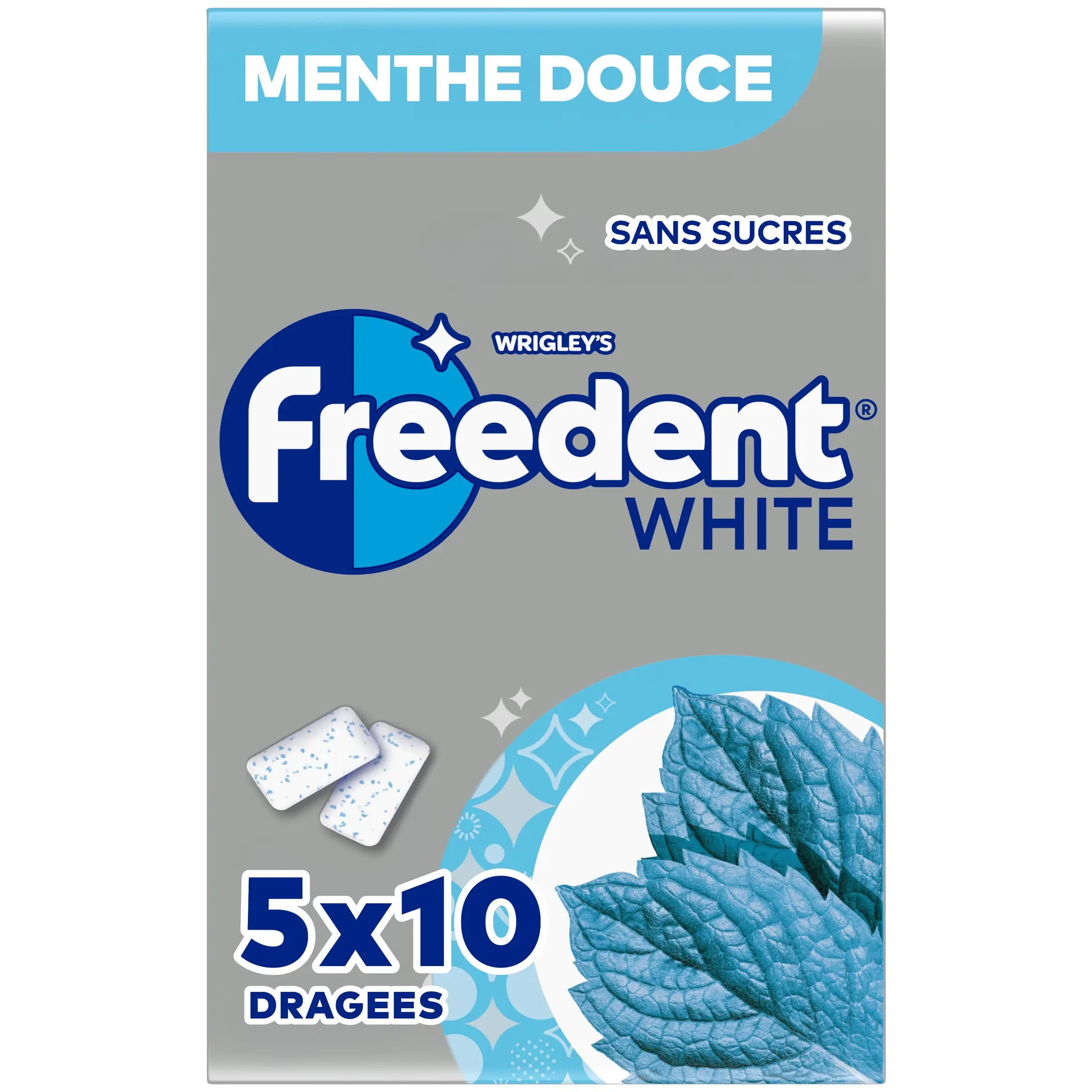 FREEDENT Chewing-gums sans sucres menthe douce