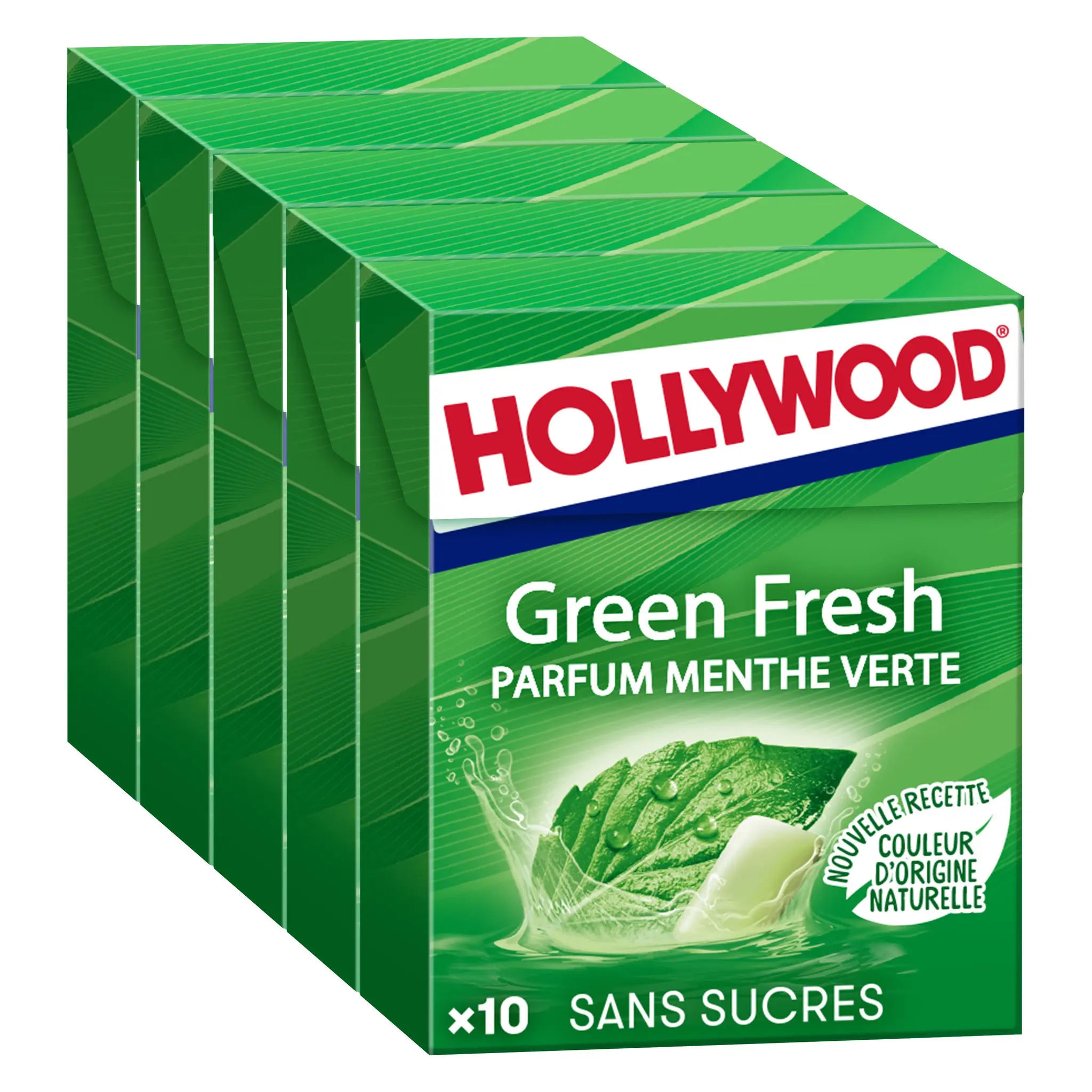 HOLLYWOOD Chewing-gums à la menthe verte sans sucres