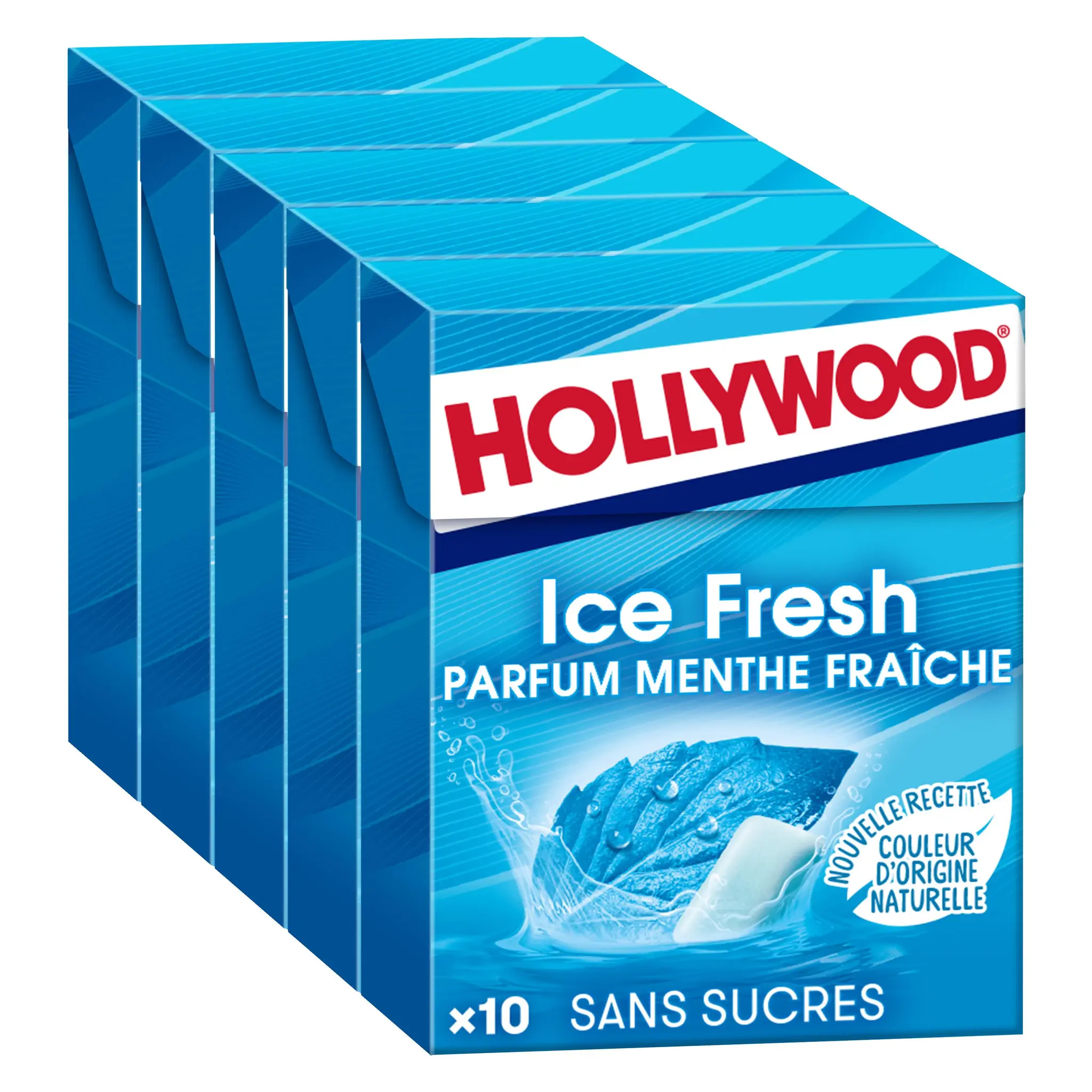 HOLLYWOOD Chewing-gums à la menthe fraîche sans sucres