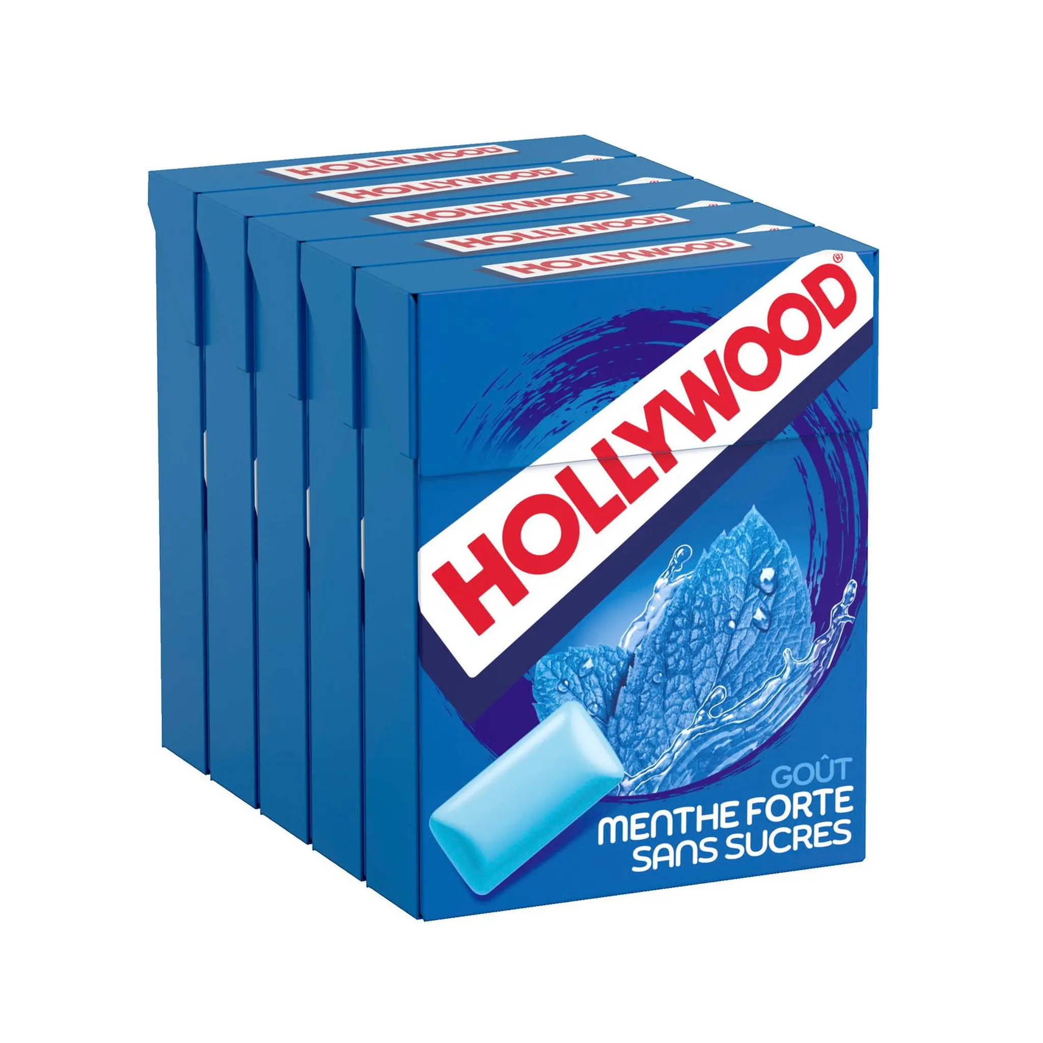 HOLLYWOOD Chewing-gums à la menthe forte sans sucres