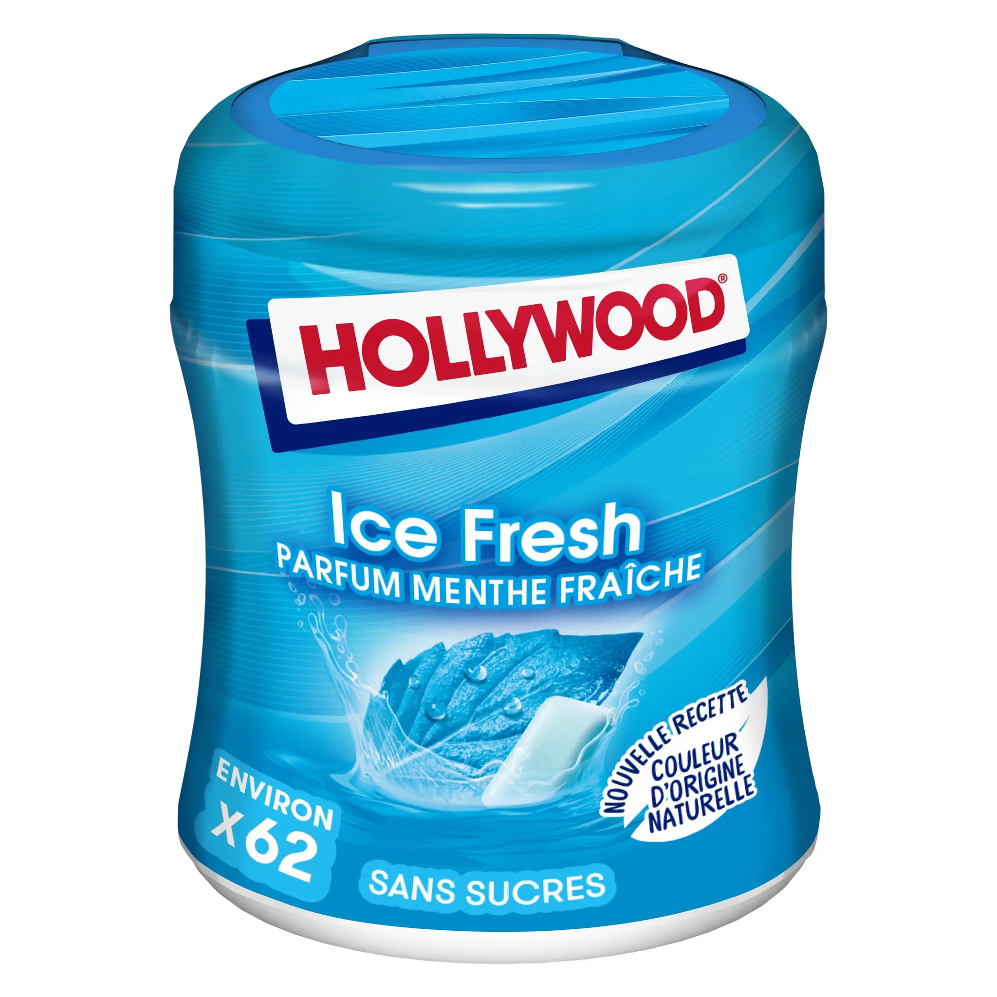 HOLLYWOOD Chewing-gums à la menthe fraîche sans sucres