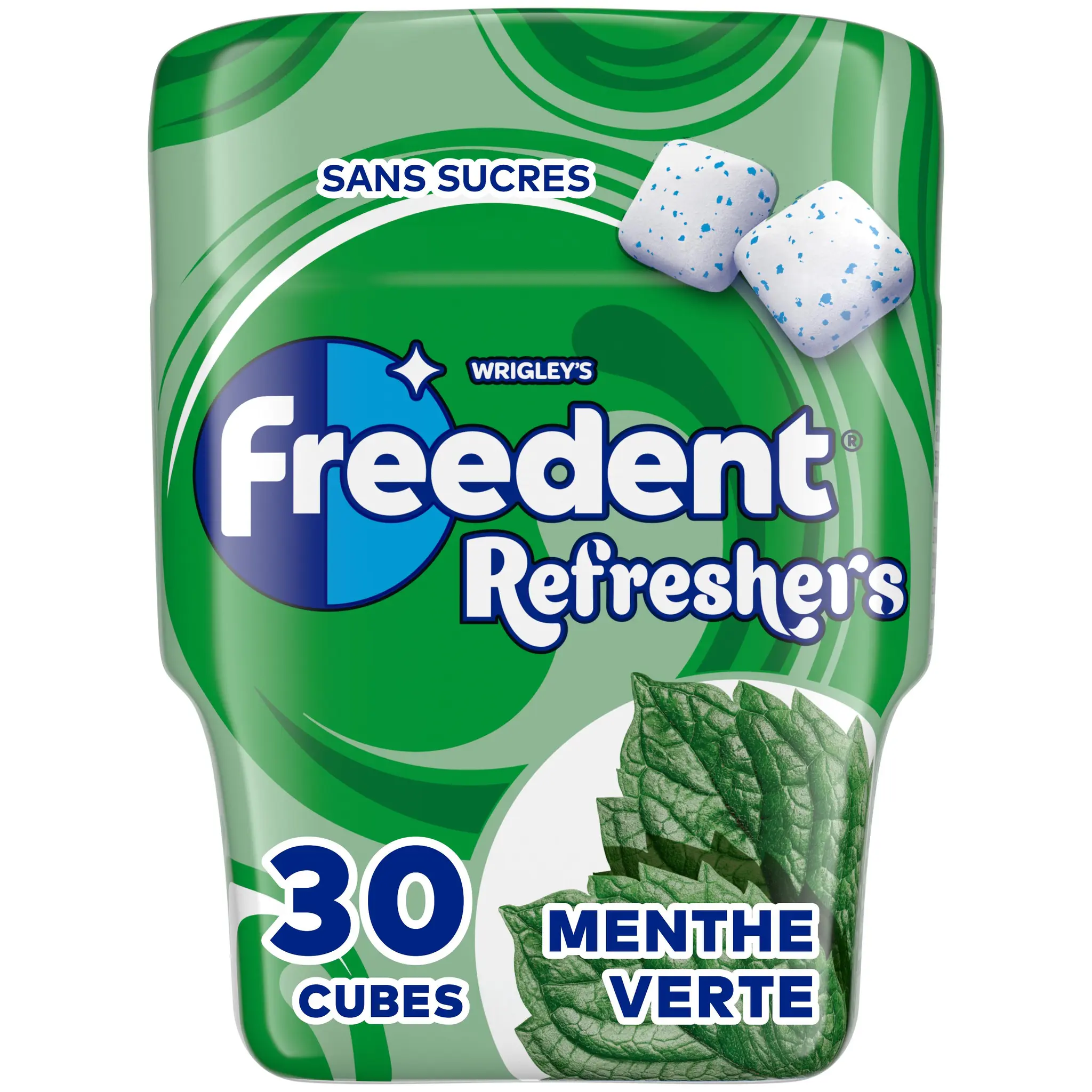 FREEDENT Chewing-gum sans sucres gouts menthe verte