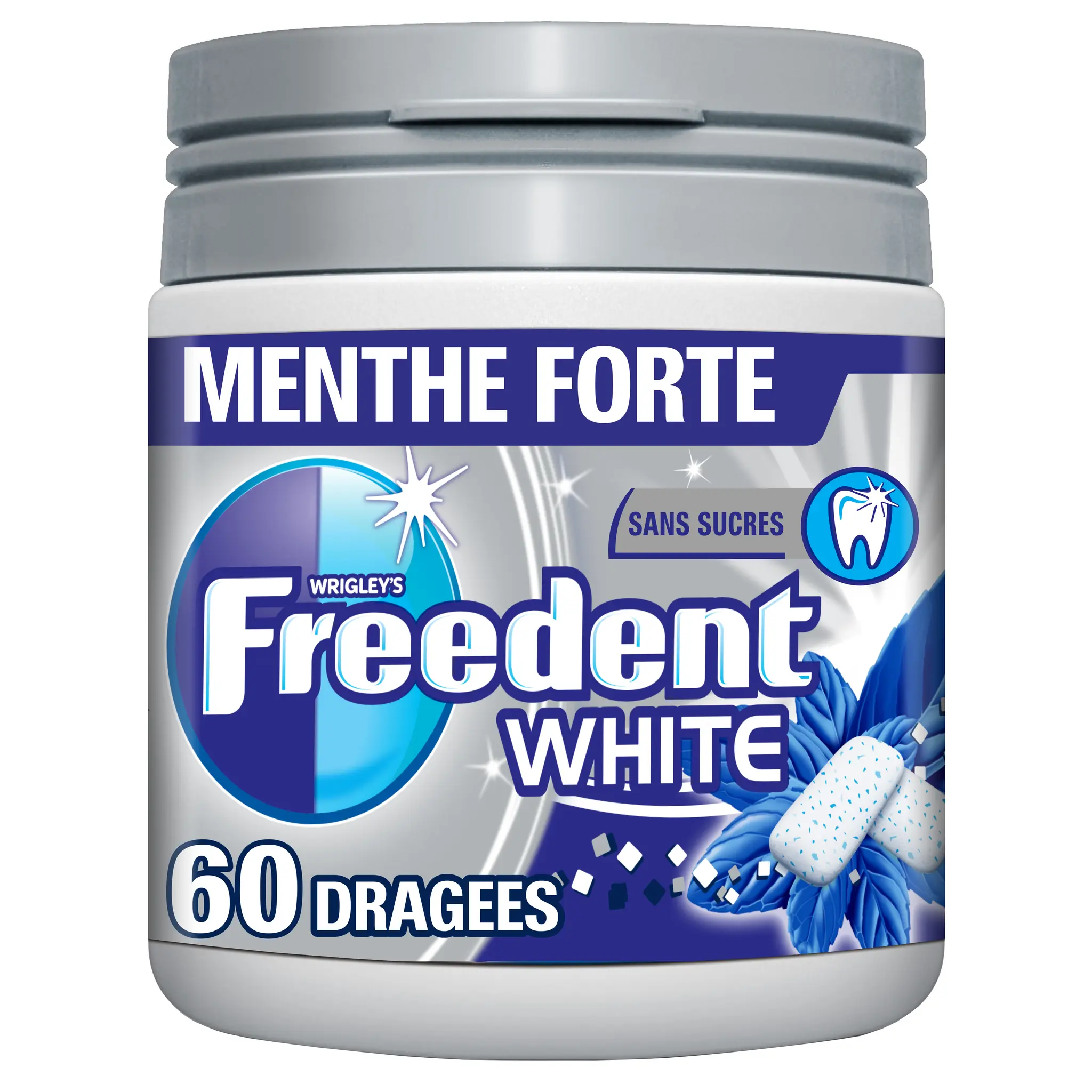 FREEDENT White Box Chewing-gums menthe forte sans sucres boîte