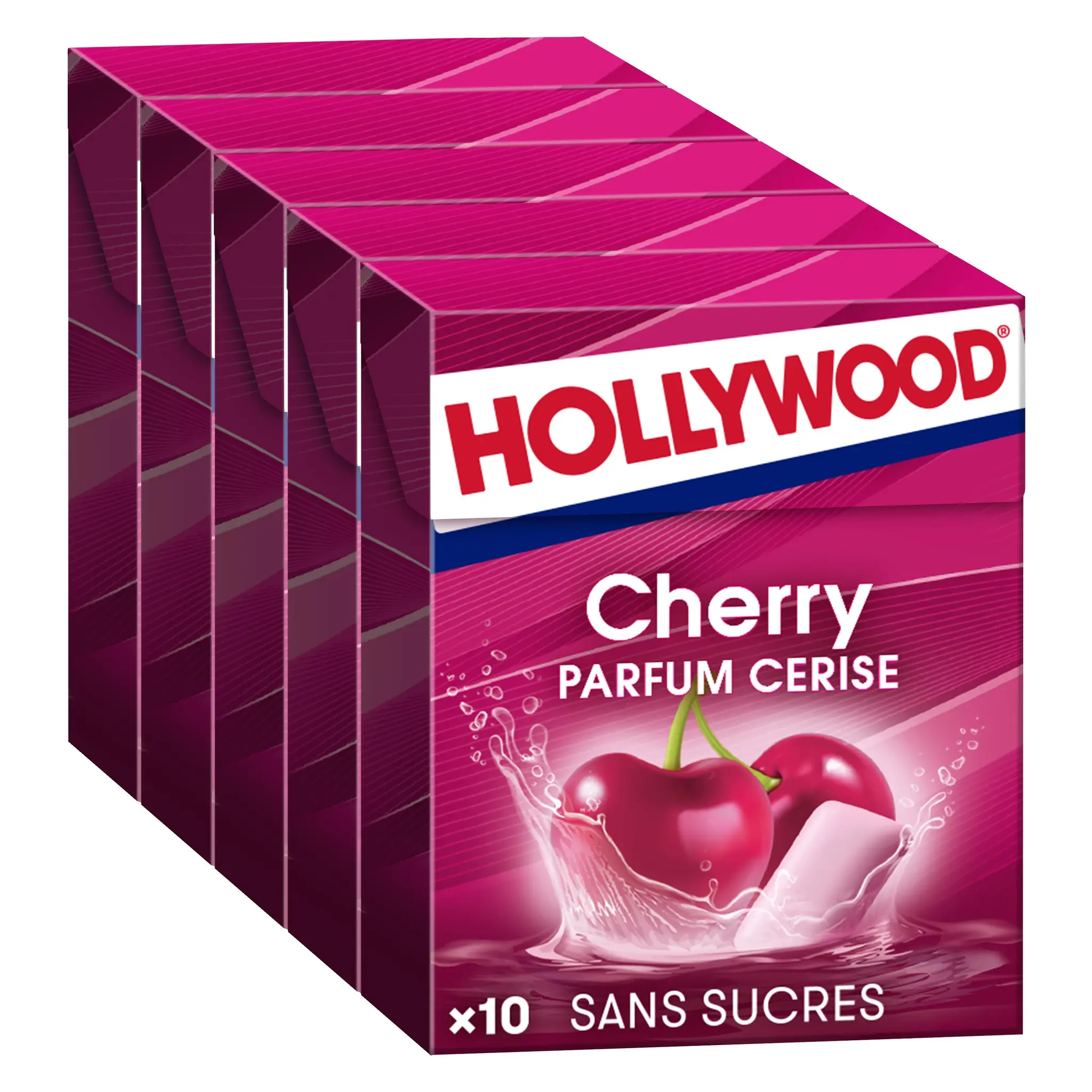 HOLLYWOOD Chewing-gums parfum cerise sans sucres