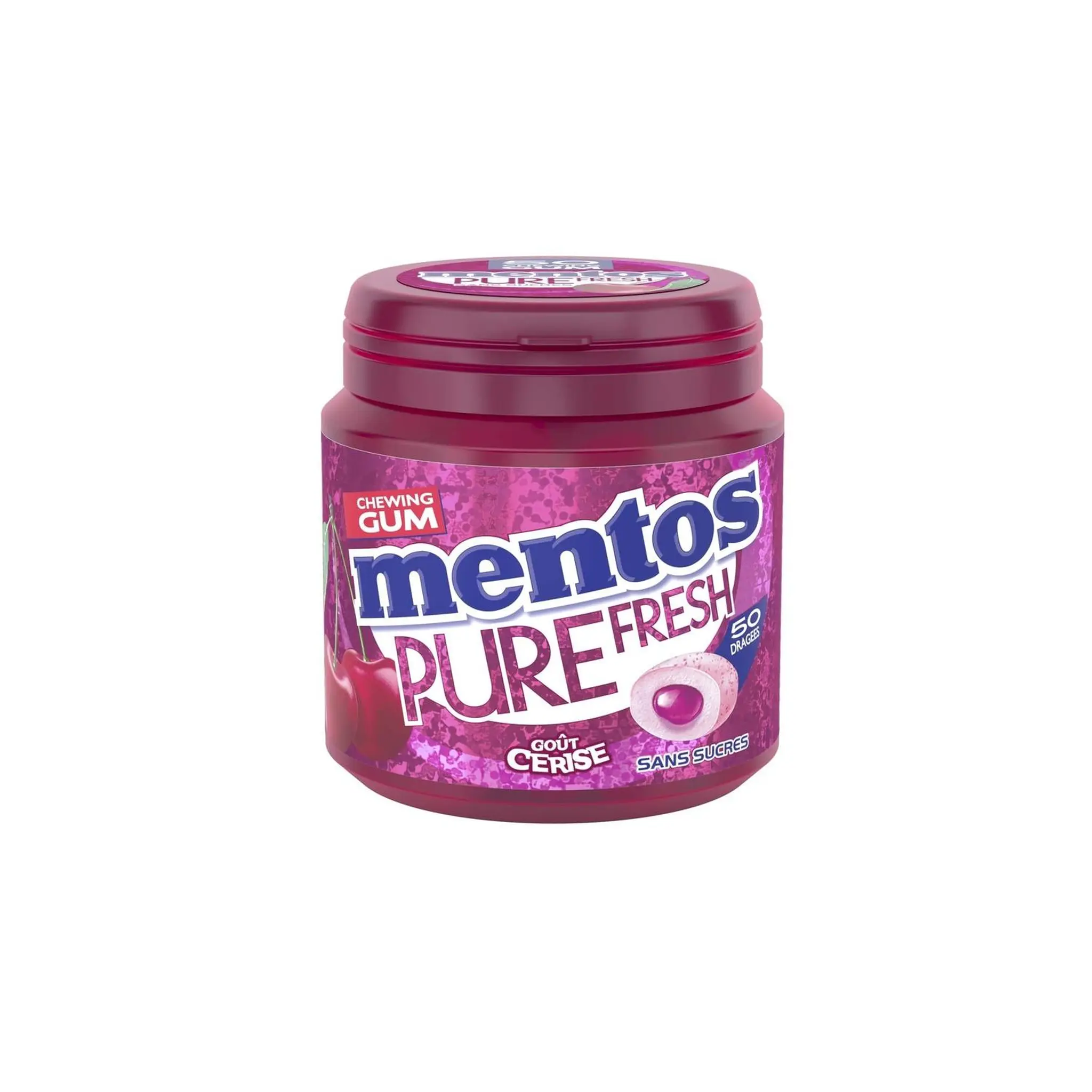 MENTOS Pure fresh Box chewing-gums saveur cerise sans sucres