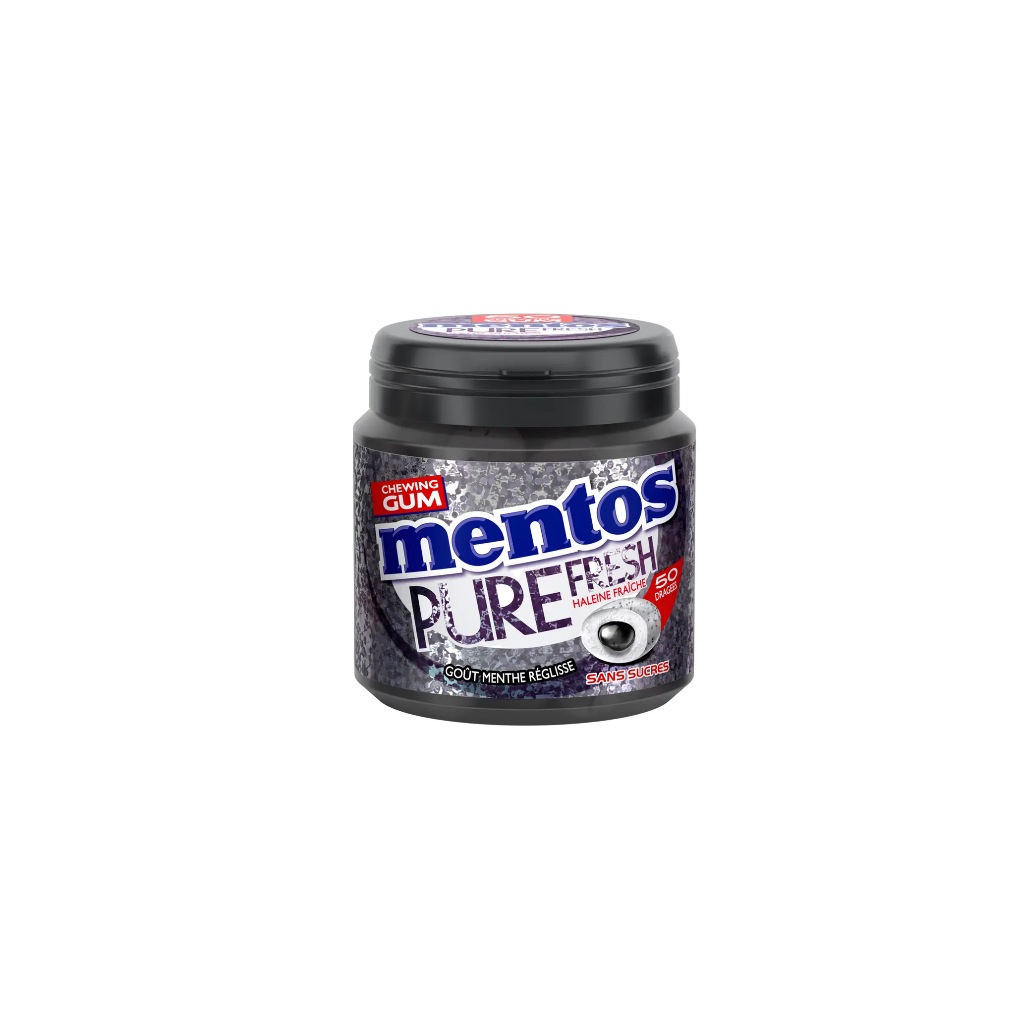 MENTOS Pure fresh Box chewing-gums sans sucres réglisse