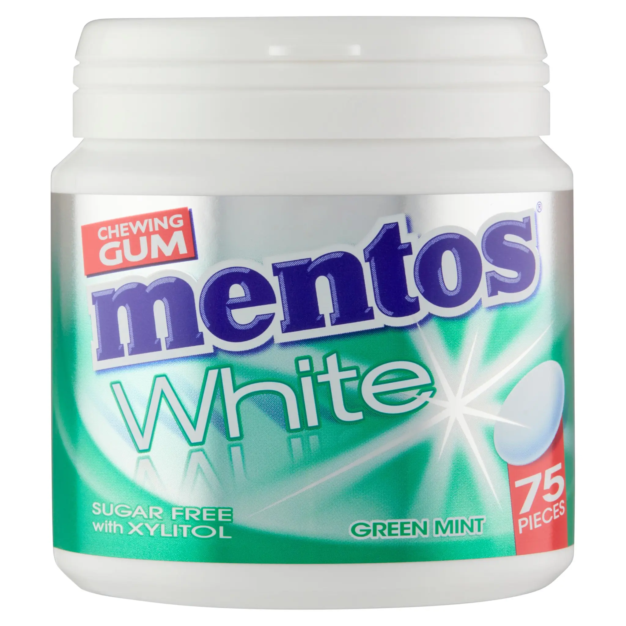 MENTOS White Chewing-gum menthe verte sans sucres