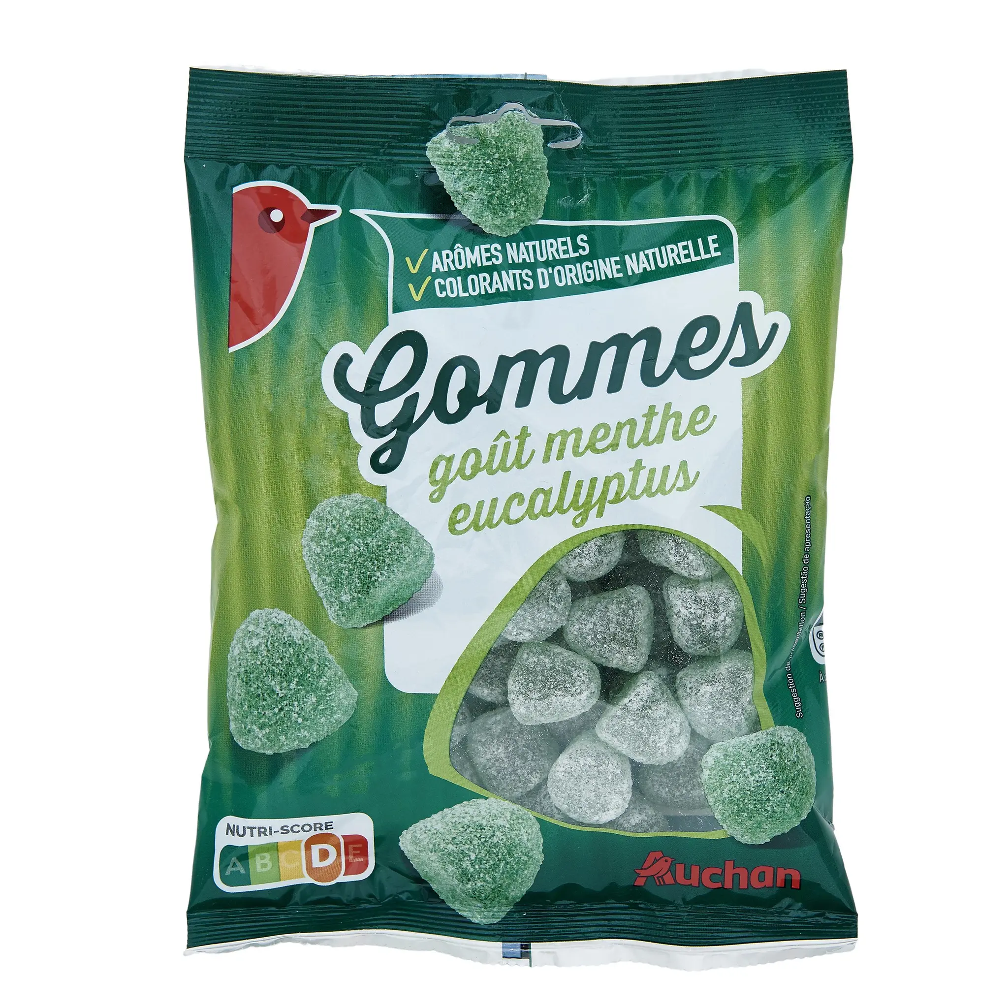 AUCHAN Bonbons goût menthe eucalyptus