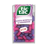 TIC TAC Bonbons goûts framboise et myrtille