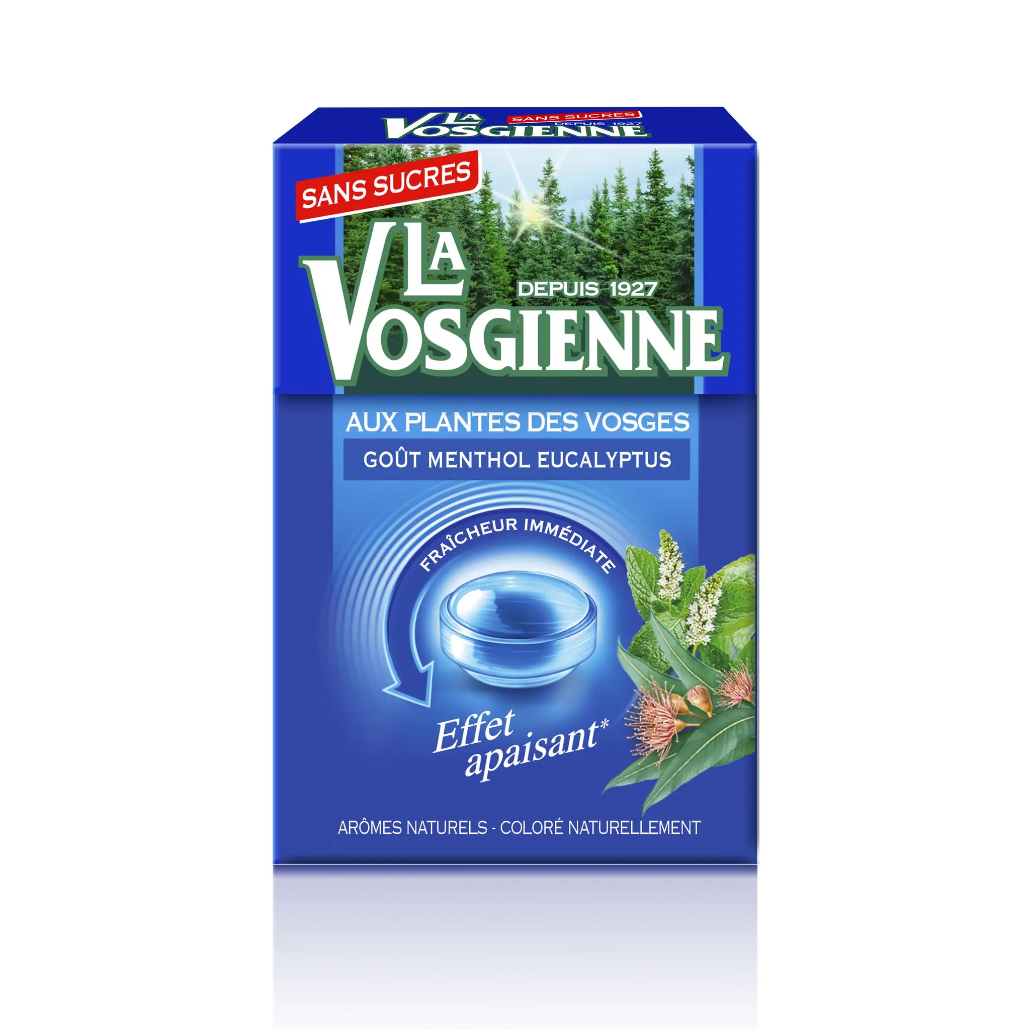 LA VOSGIENNE Bonbons goût menthol eucalyptus sans sucres
