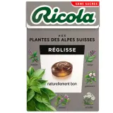 RICOLA Bonbons suisses aux plantes sans sucres saveur réglisse
