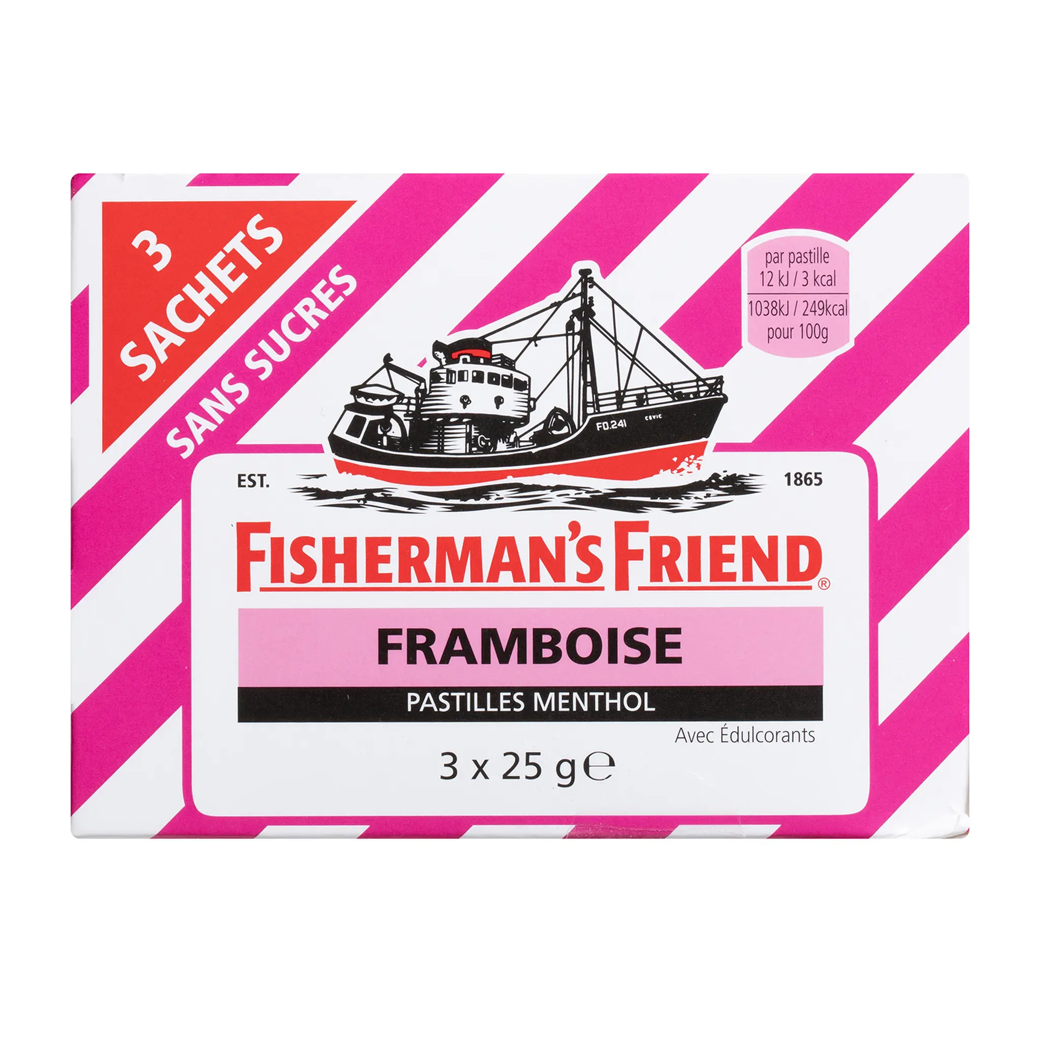 FISHERMAN'S FRIEND Pastilles framboise sans sucre en sachat