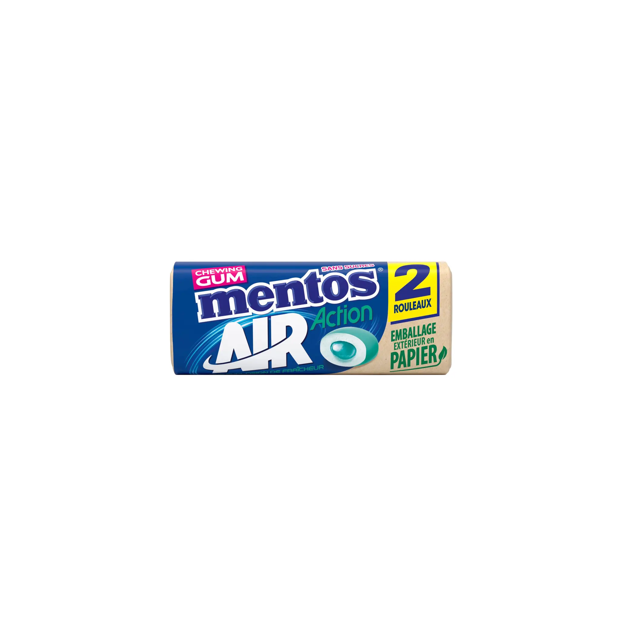 MENTOS Chewing-gum à la menthe sans sucres