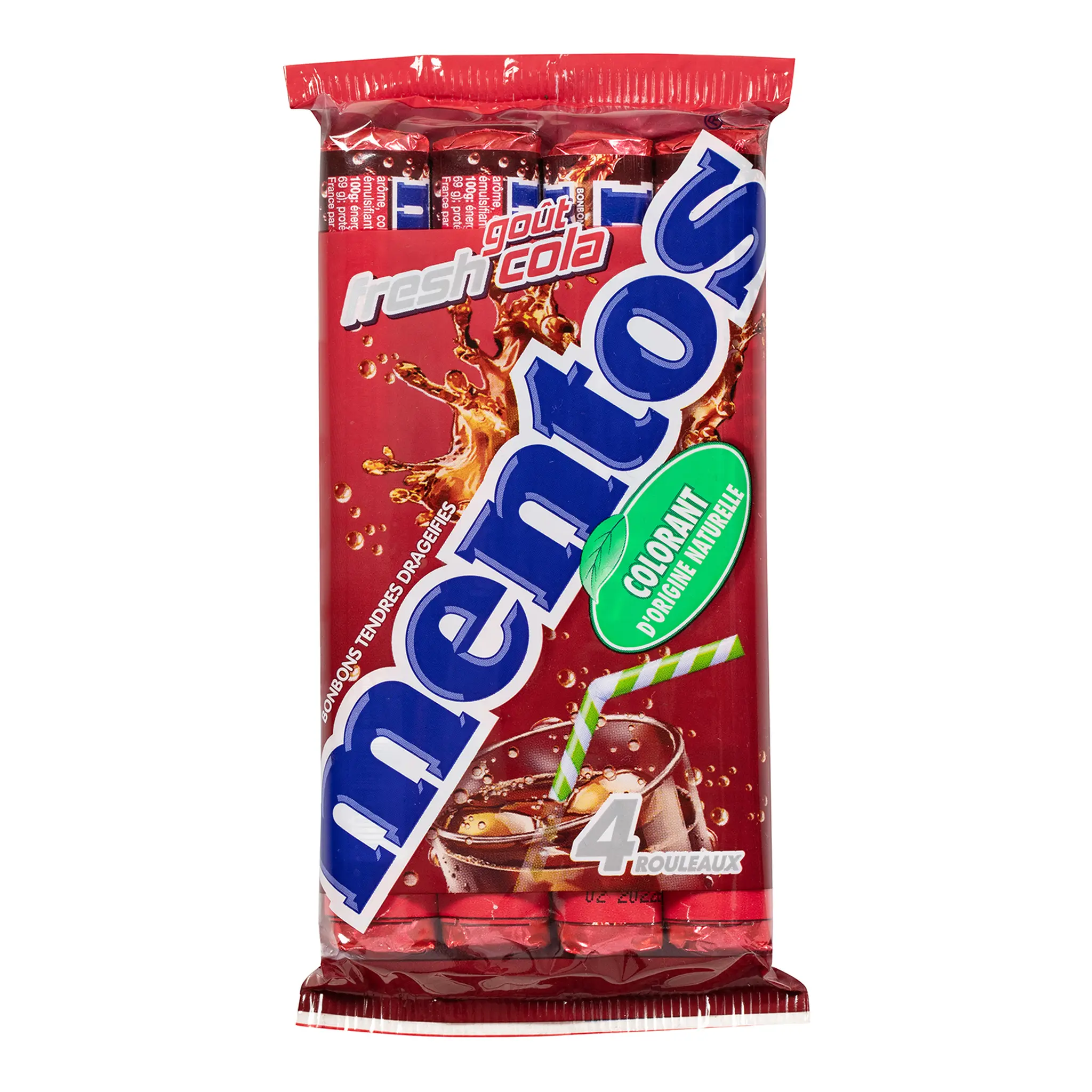 MENTOS Bonbons tendres dragéifiés gout fresh cola