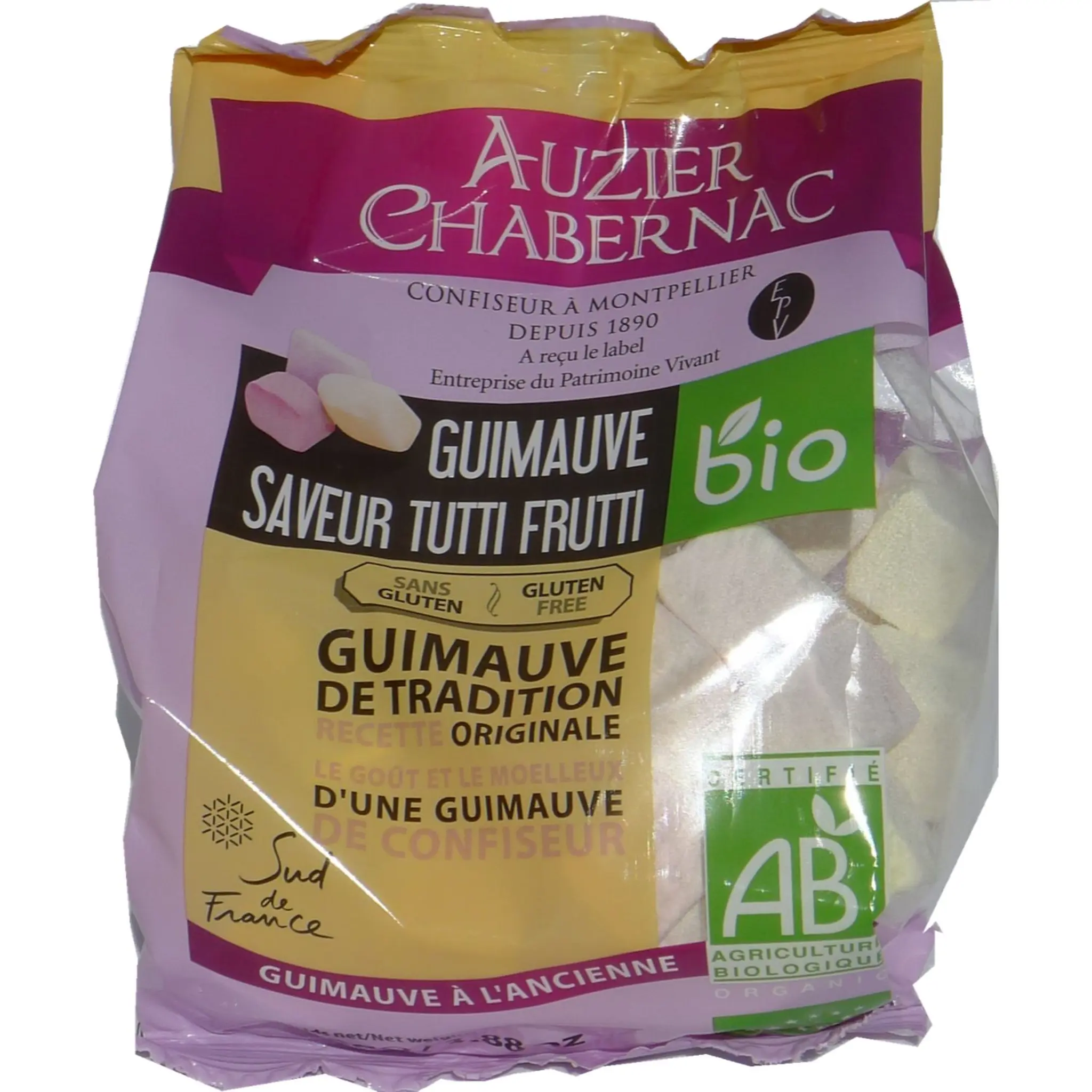 AUZIER CHABERNAC Guimauve saveur tutti frutti bio