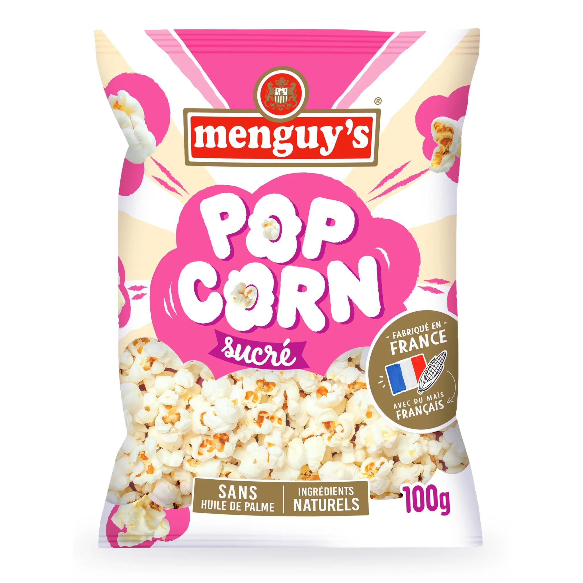 MENGUY'S Pop corn sucré sans huile de palme