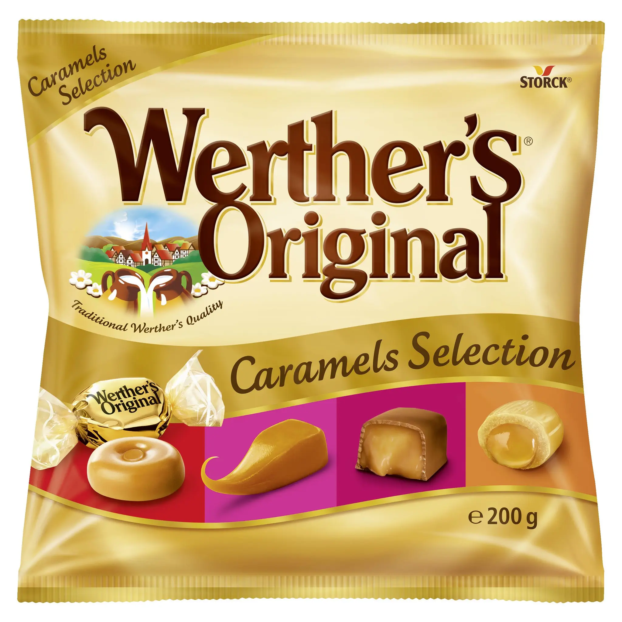 WERTHER'S Assortiment de bonbons au caramel enrobés de chocolat au lait