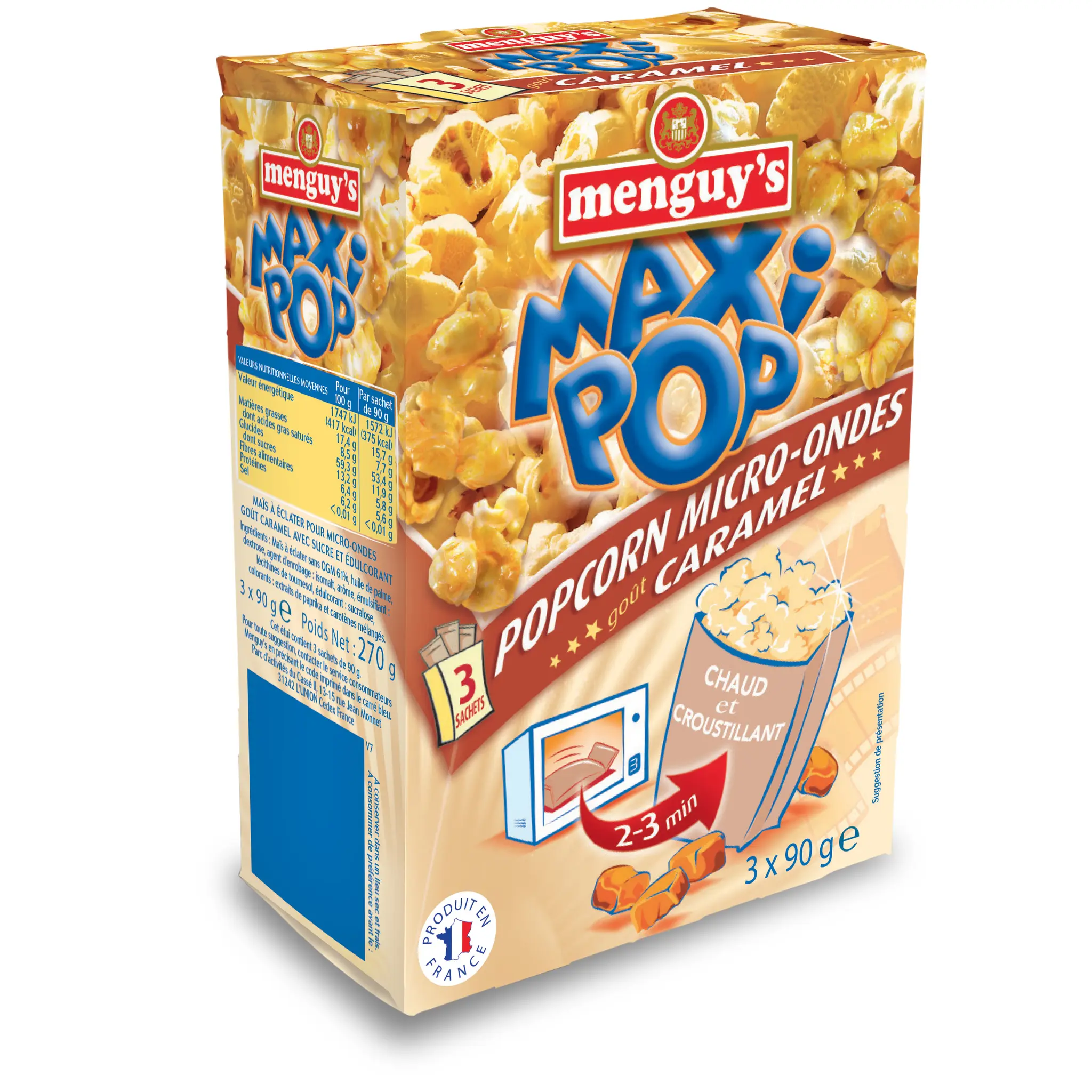MENGUY'S Pop corn goût caramel