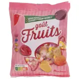 AUCHAN Bonbons durs goût fruits