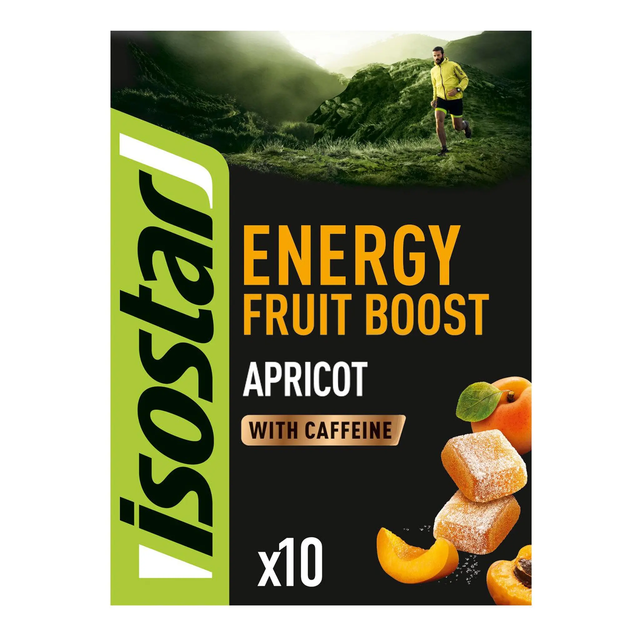 ISOSTAR Pâte de fruits Energy Boost saveur abricot avec caféine