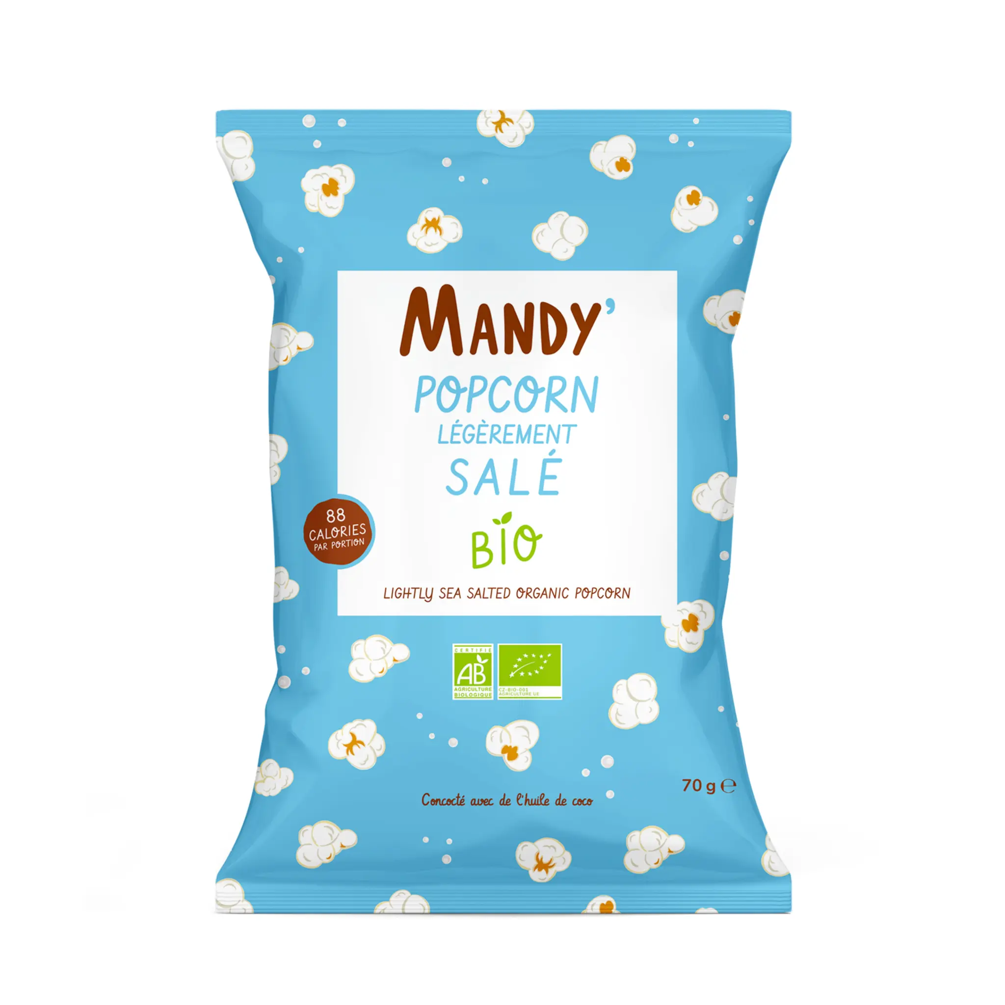 MANDY' Popcorn légèrement salé bio