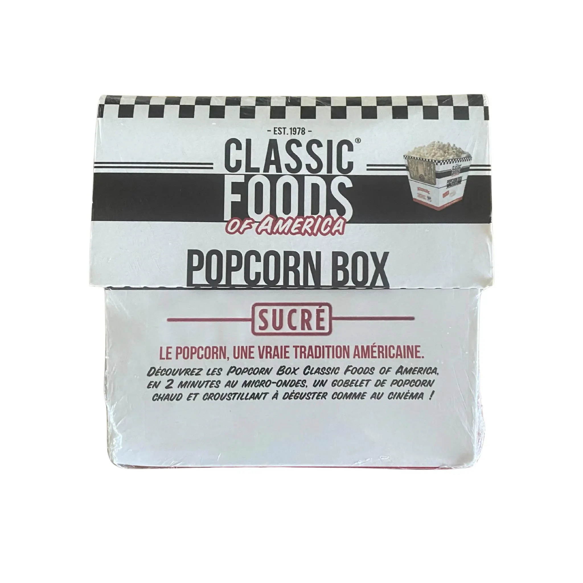 CLASSIC FOODS OF AMERICA Popcorn sucré prêt à déguster après quelques minutes au micro-ondes