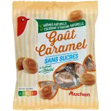 AUCHAN Bonbons au caramel sans sucres à la stévia