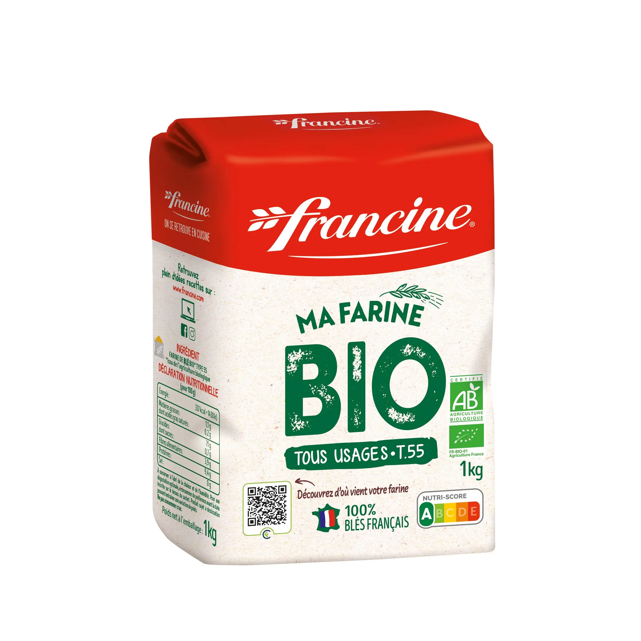 FRANCINE Farine de blé bio T55 tous usages