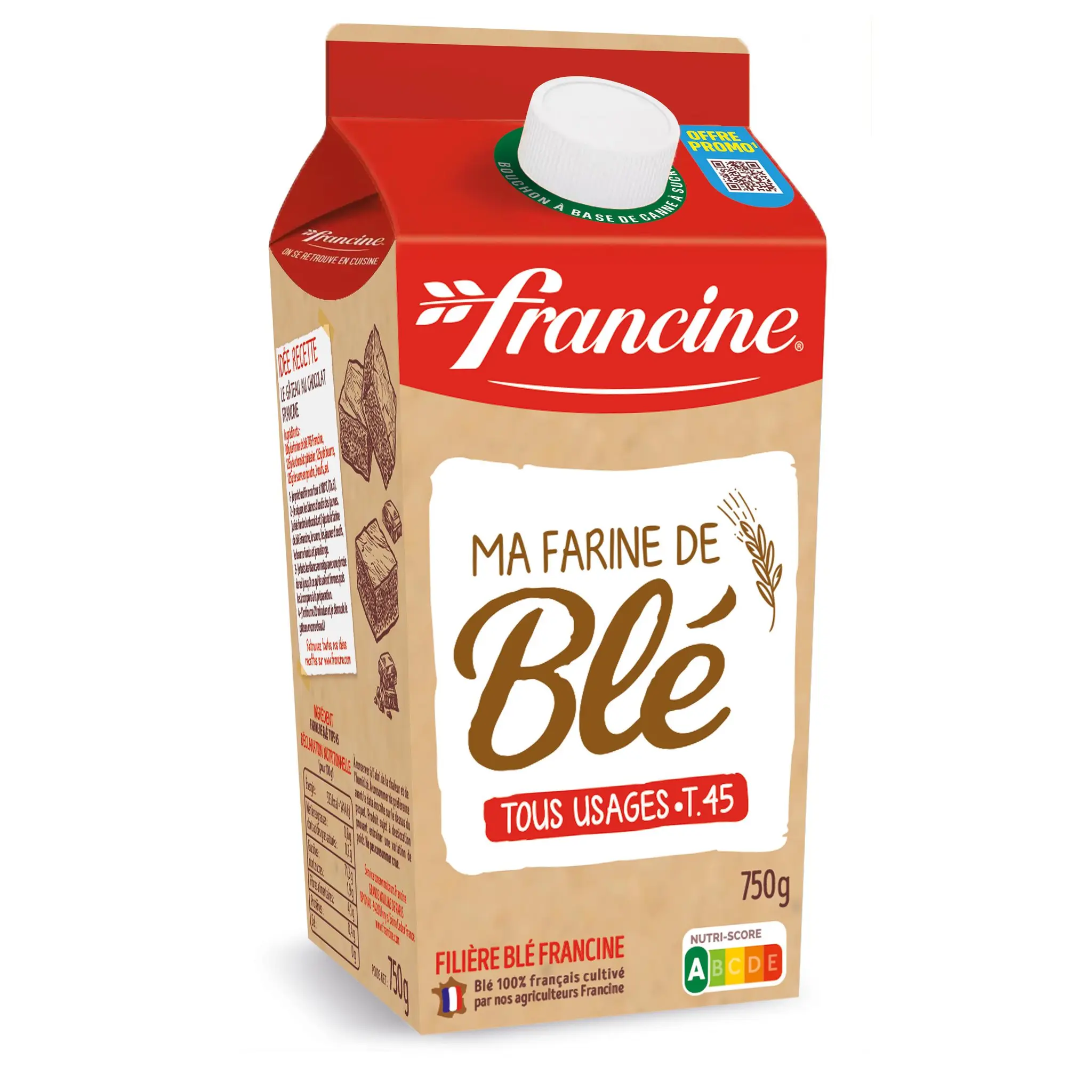FRANCINE Ma farine de blé tous usages T45