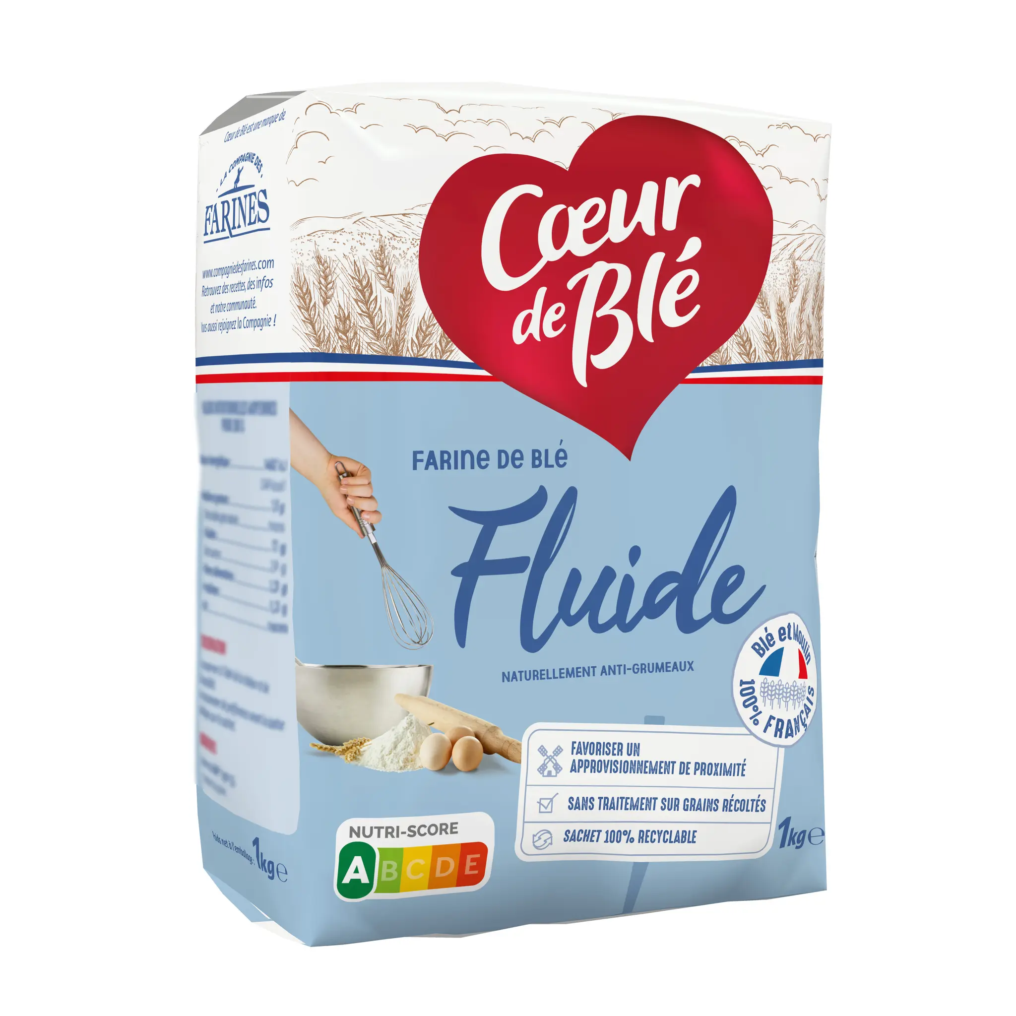 LA COMPAGNIE DES FARINES Coeur de blé farine de blé fluide