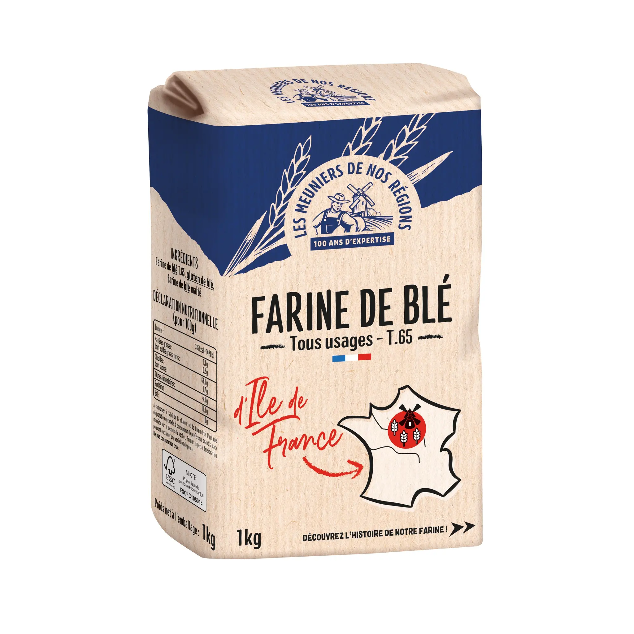 FRANCINE Farine de blé T65 tous usages