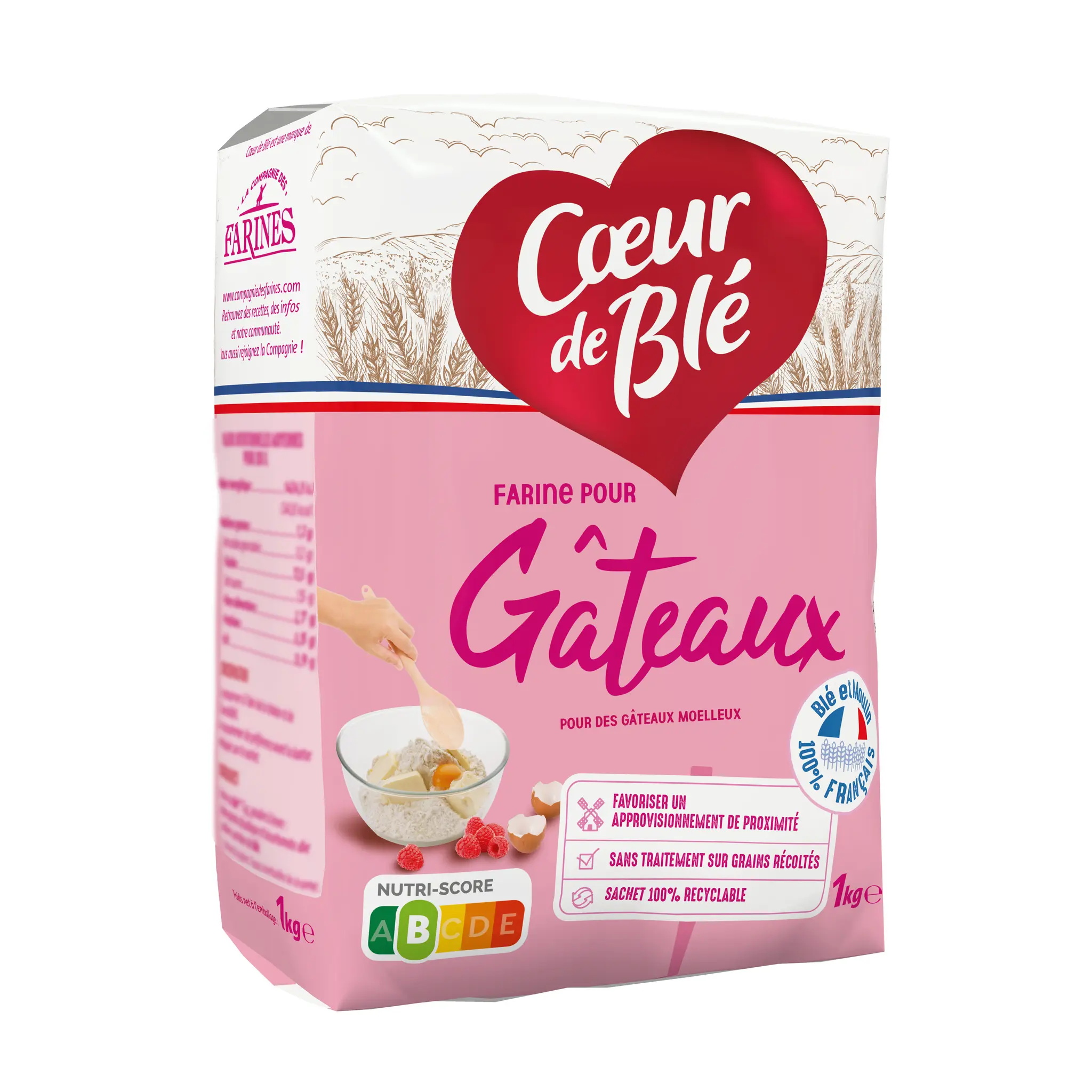 LA COMPAGNIE DES FARINES Cœur de blé Farine pour gâteaux